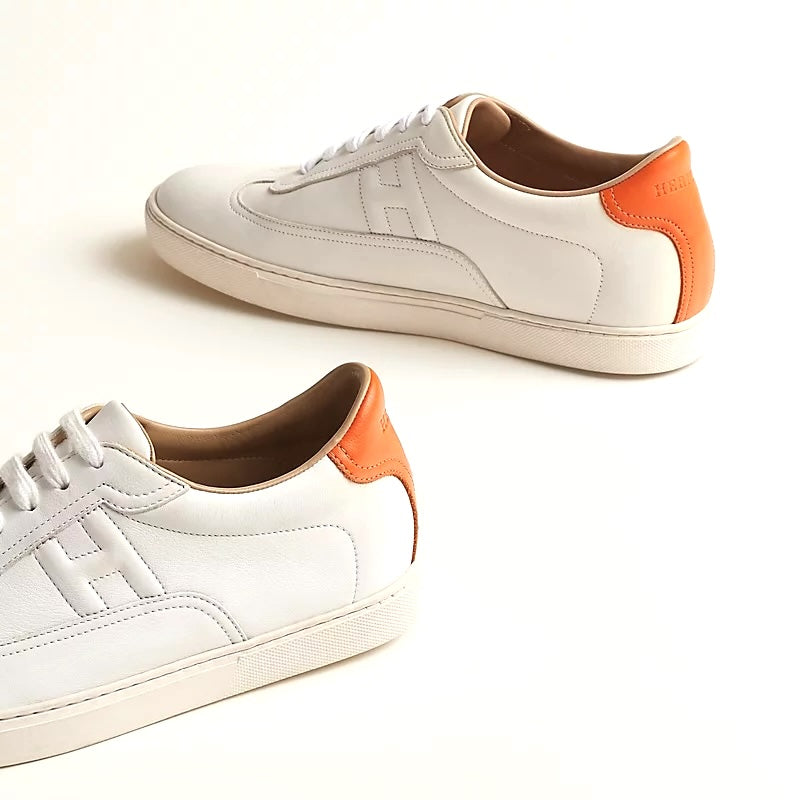 HERMÈS QUICKER CALFSKIN LEATHER MEN'S SNEAKERS