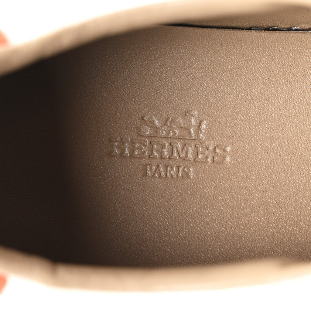 HERMÈS QUICKER CALFSKIN LEATHER MEN'S SNEAKERS