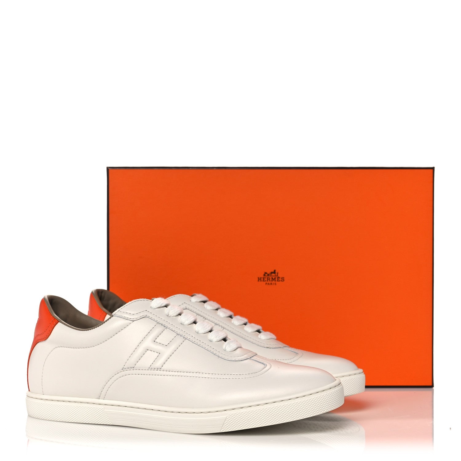HERMÈS QUICKER CALFSKIN LEATHER MEN'S SNEAKERS