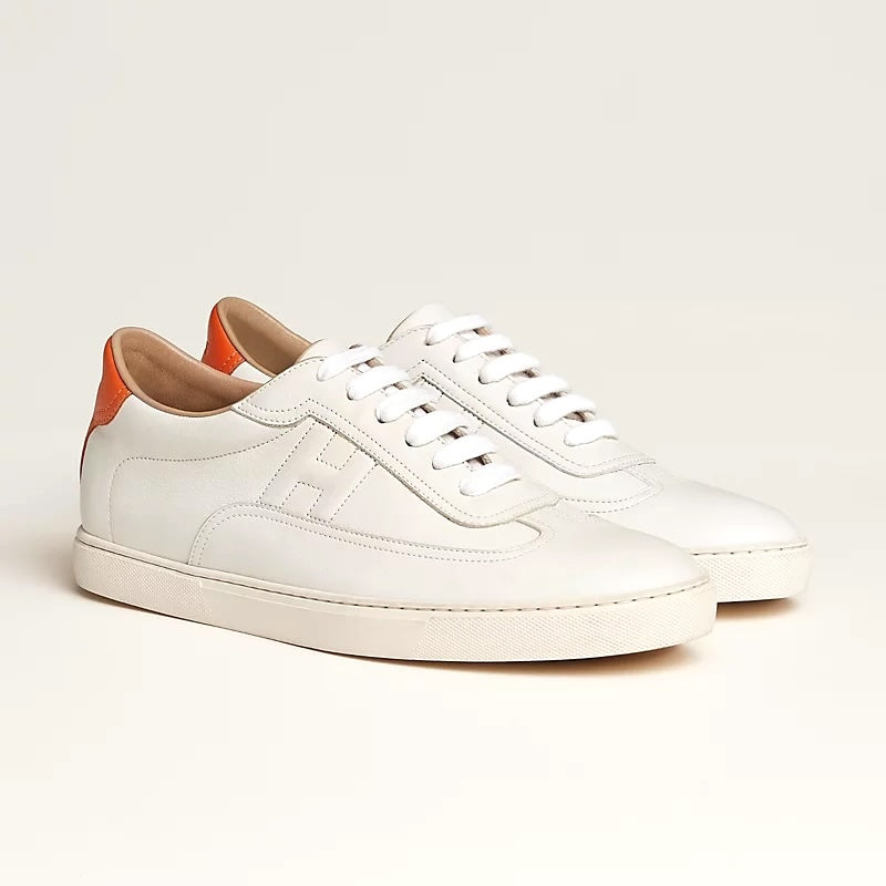 HERMÈS QUICKER CALFSKIN LEATHER MEN'S SNEAKERS