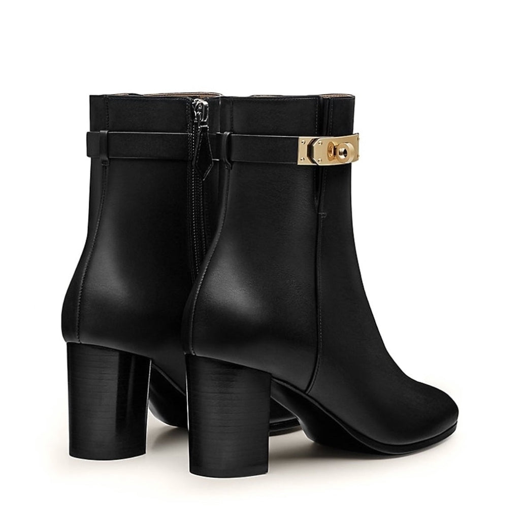 HERMÈS SAINT GERMAIN LEATHER ANKLE BOOTS