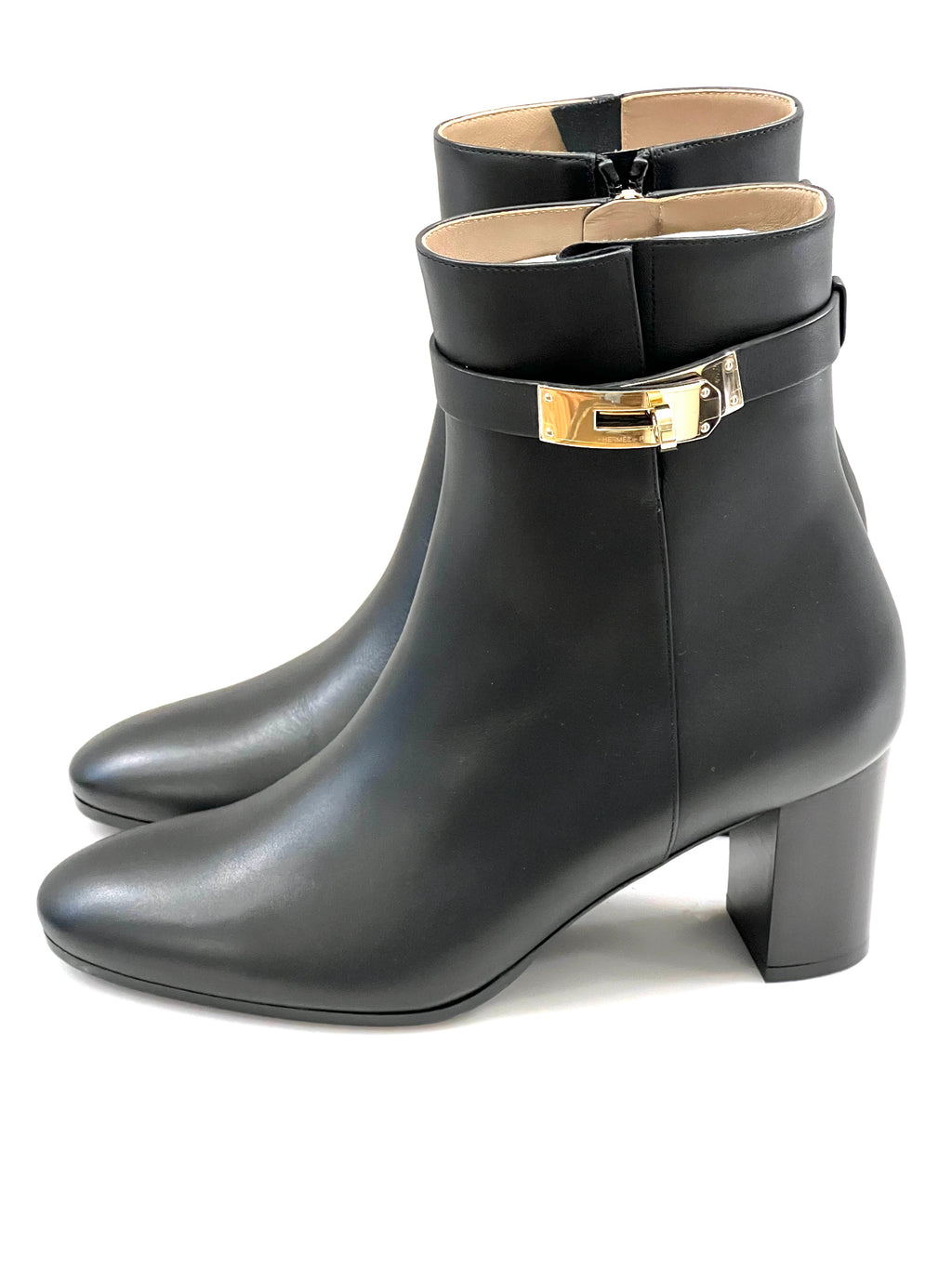 HERMÈS SAINT GERMAIN LEATHER ANKLE BOOTS