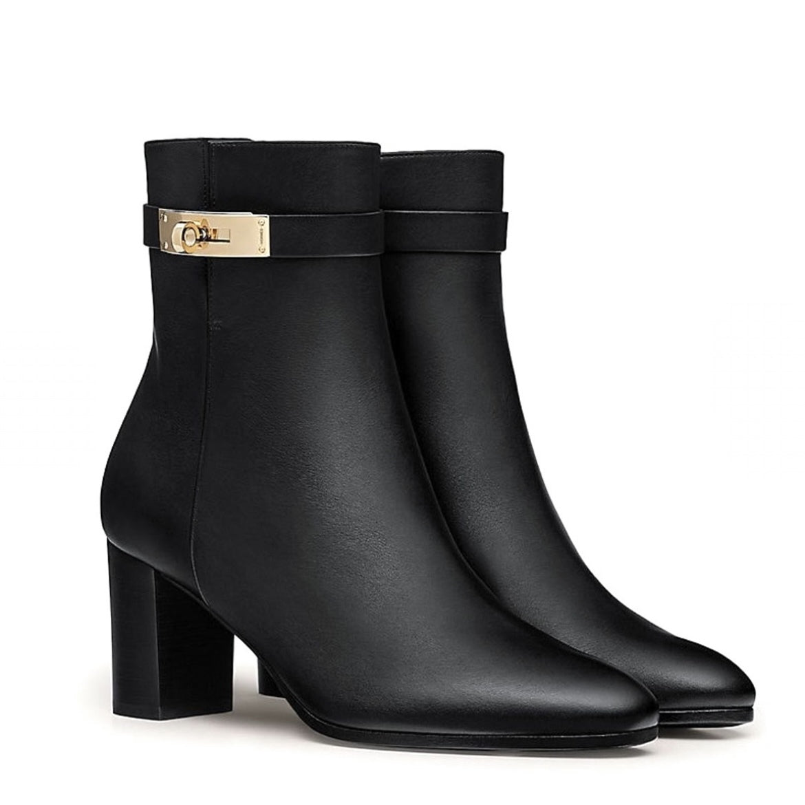 HERMÈS SAINT GERMAIN LEATHER ANKLE BOOTS