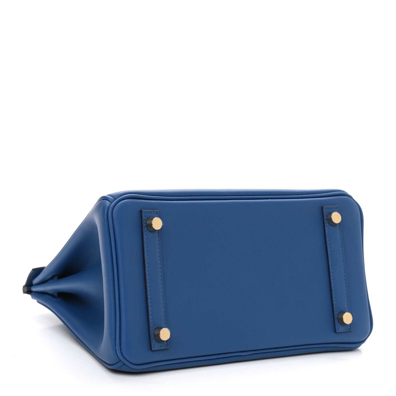 HERMÈS SWIFT LEATHER BIRKIN 25 BLUE HANDBAG