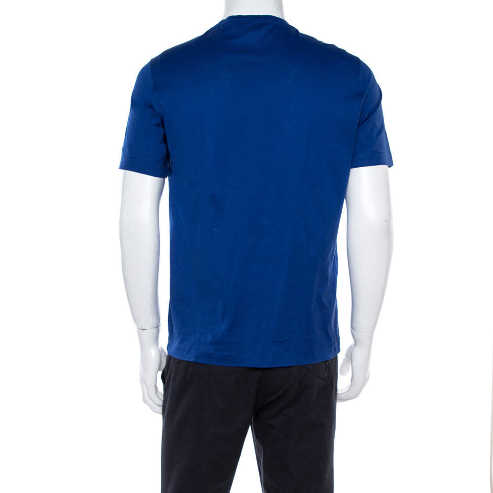 HERMÈS BRAZILIAN HORSE PRINT T-SHIRT IN BLUE