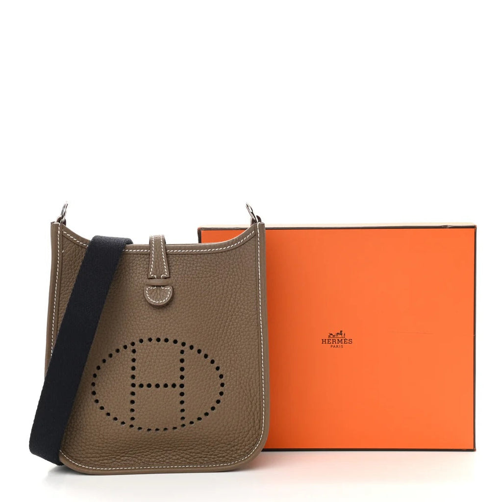 HERMÈS TAURILLON CLEMENCE AMAZONE EVELYNE TPM MINI BAG ETOUPE