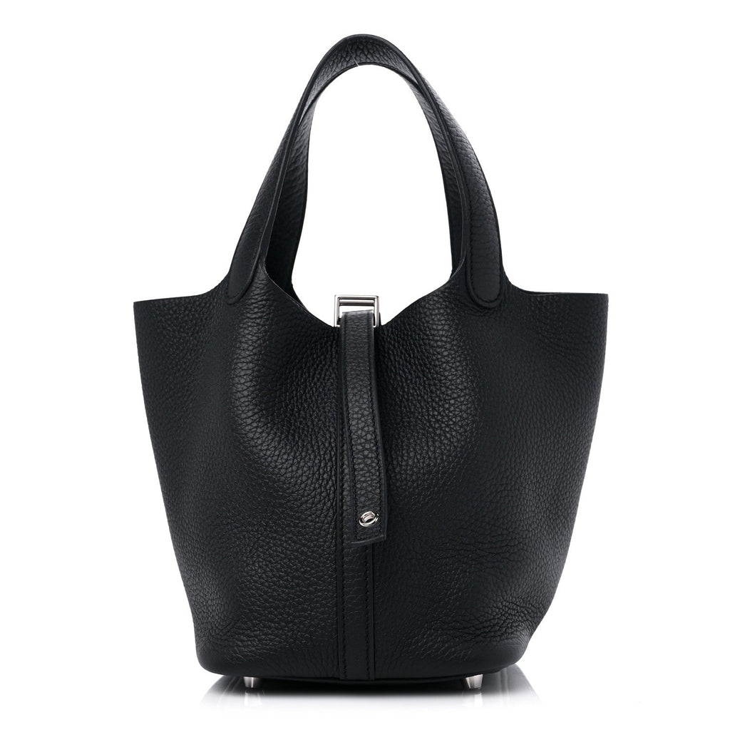HERMÈS PITCOTIN LOCK 22 CLEMENCE LEATHER BAG