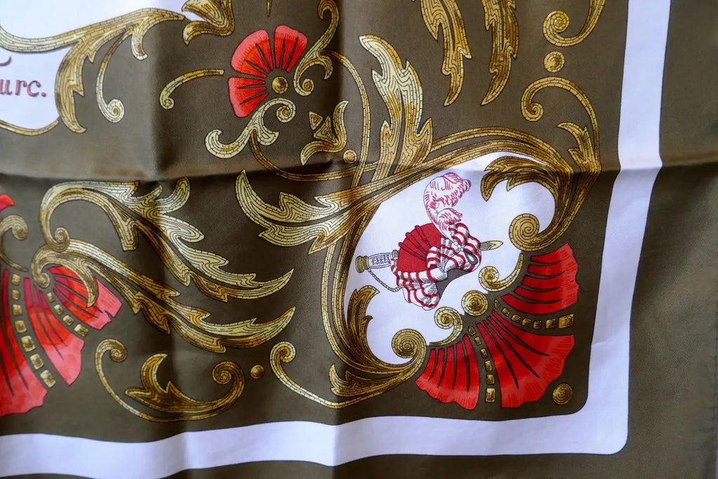 HERMÈS ULTRA RARE 1969 SILK SCARF CHEVAL TURC BY CHRISTINE VAUZELLES