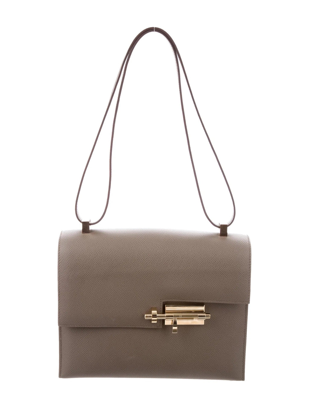 HERMÈS VERROU 21 EPSOM LEATHER SHOULDER BAG ETAIN