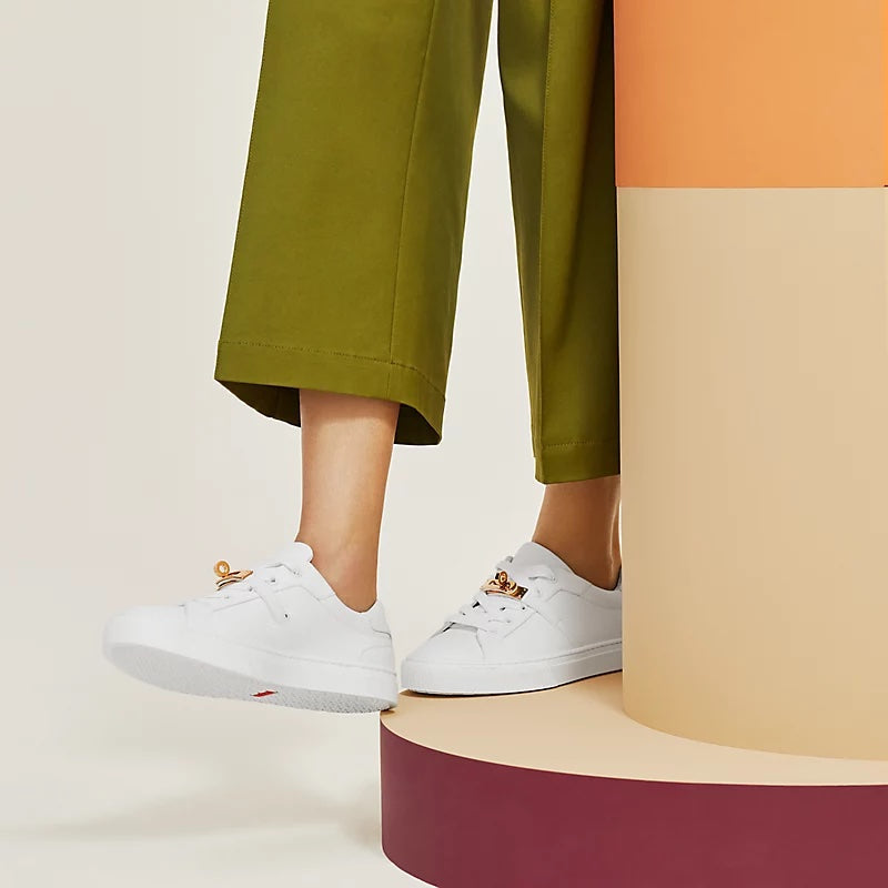 HERMÈS DAY KELLY CALFSKIN LEATHER SNEAKERS