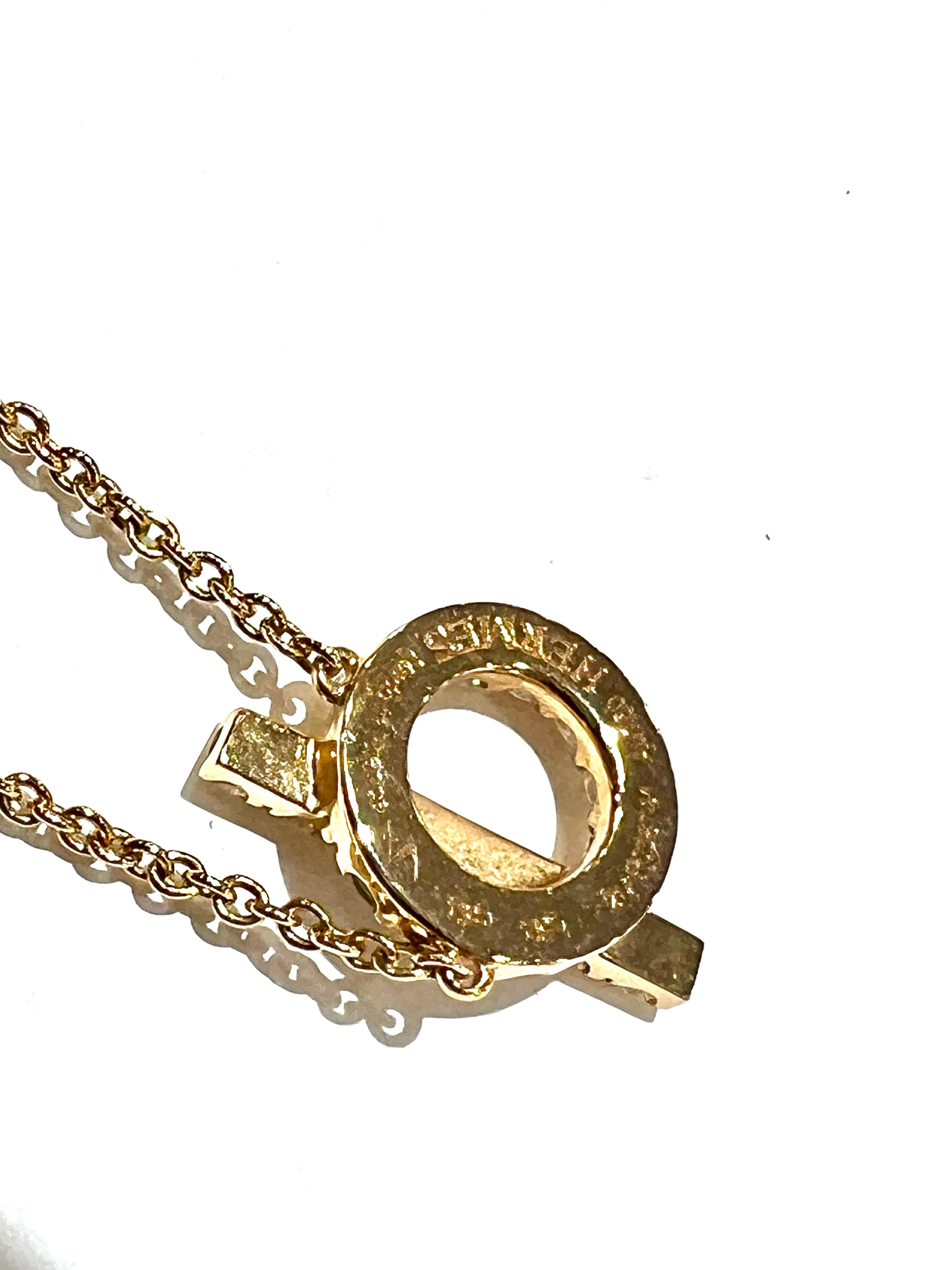 HERMÈS PENDANT 18K ROSE GOLD NECKLACE