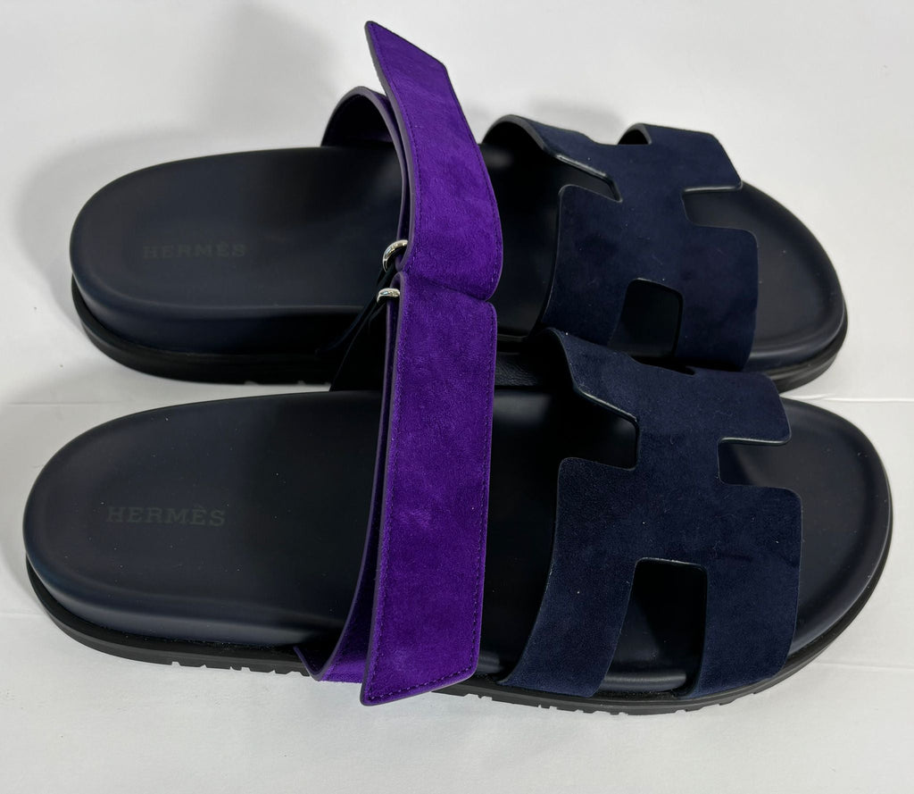 HERMÈS SUEDE CHYPRE SANDALS