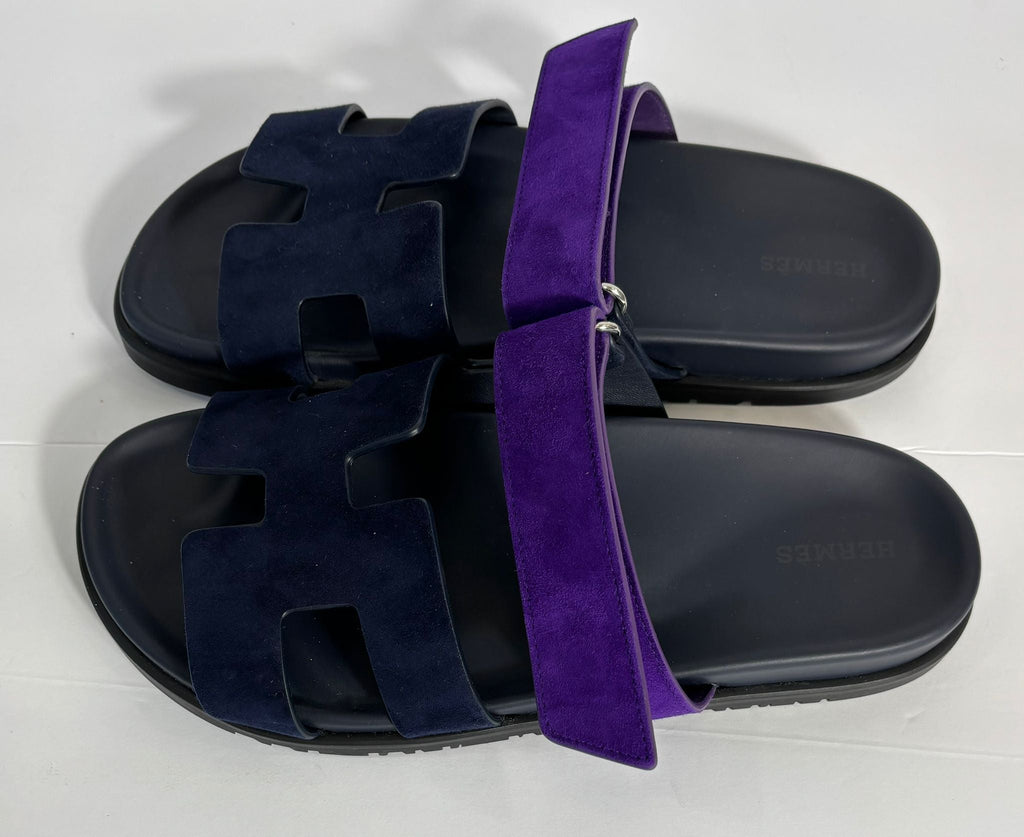 HERMÈS SUEDE CHYPRE SANDALS