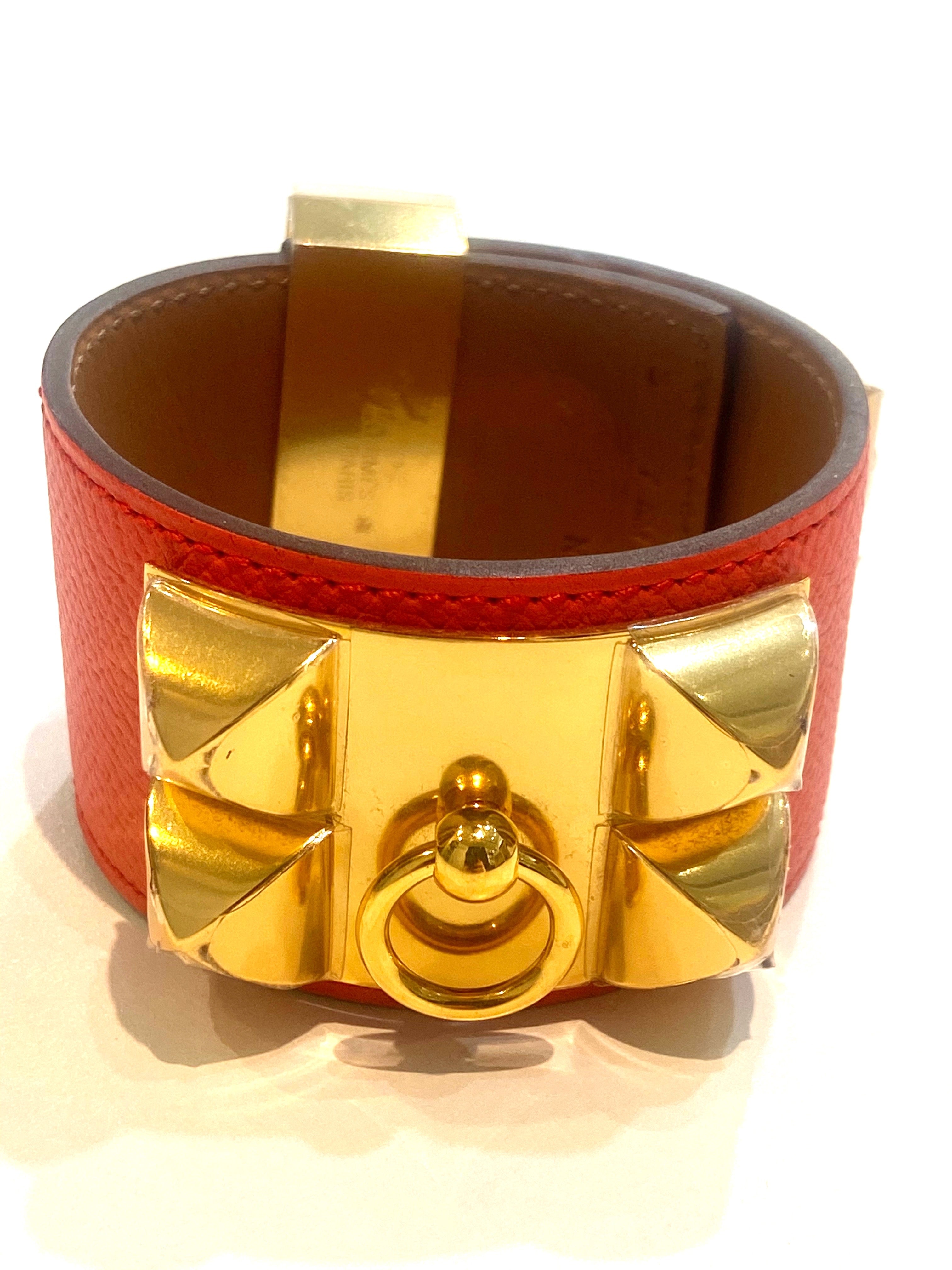 HERMÈS COLLIER DE CHIEN SWIFT T2 CUFF BRACELET
