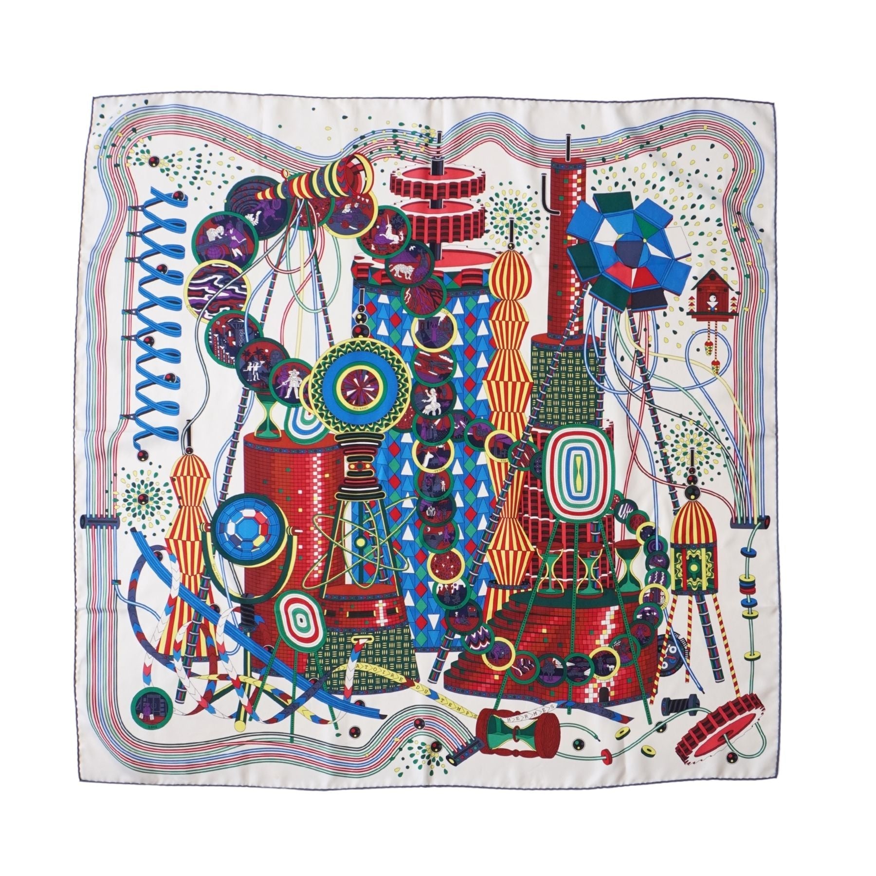 Hermes 'Le Laboratorie Du Temps' Scarf