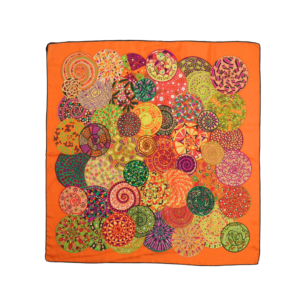Hermes 'Reves d'Escargot' Silk Scarf