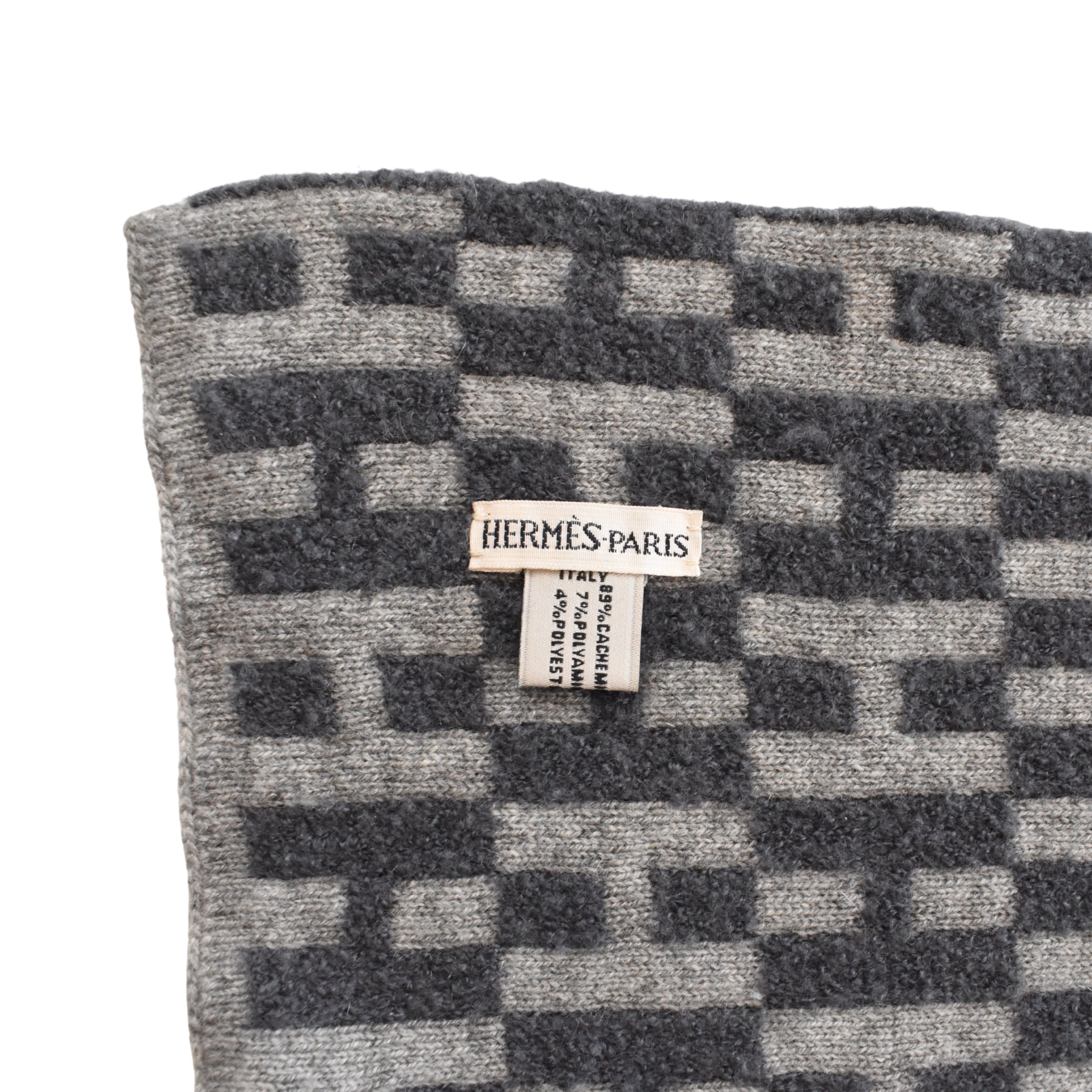 Hermes Monogram Cashmere Scarf