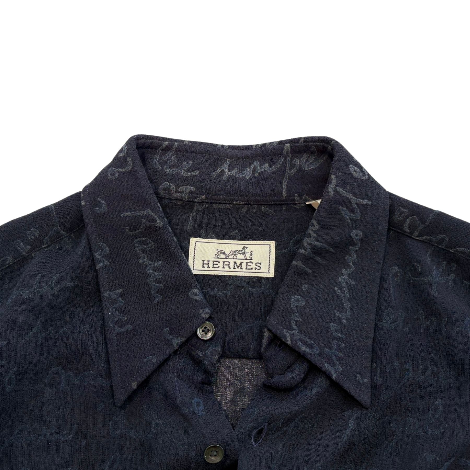 Hermes 'Script' Shirt - Men's 40