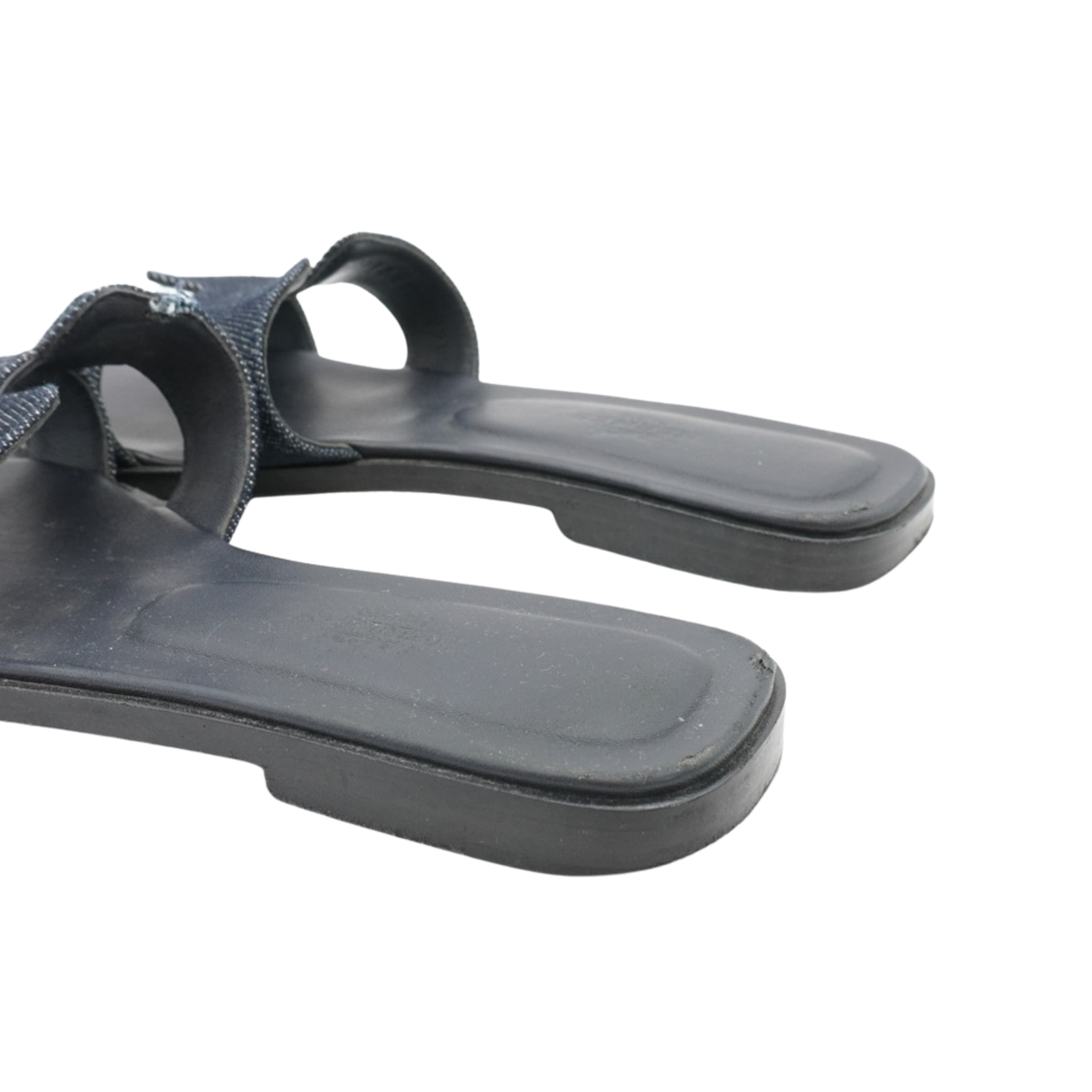Hermes 'Oran' Denim Sandals - Women's 37