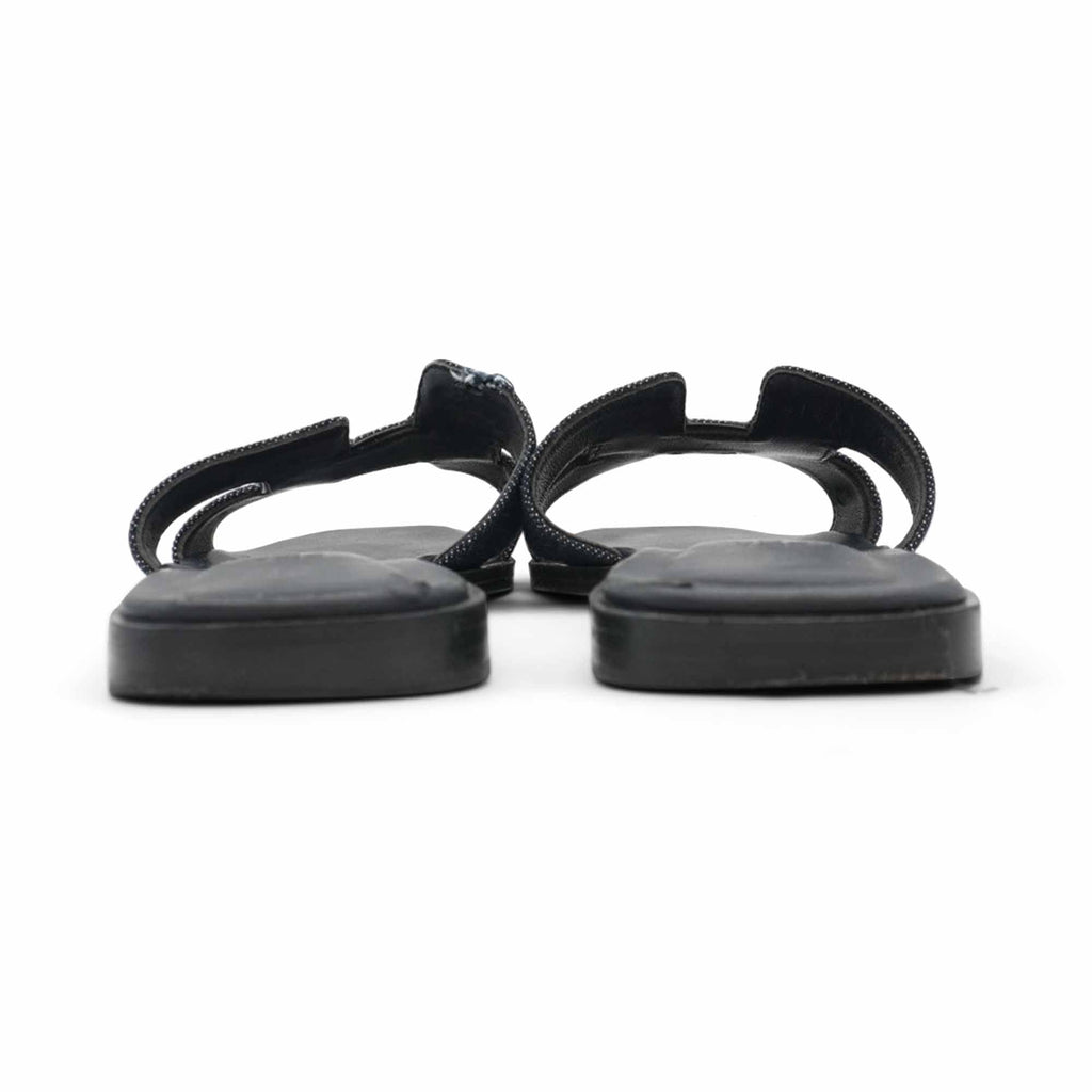 Hermes 'Oran' Denim Sandals - Women's 37