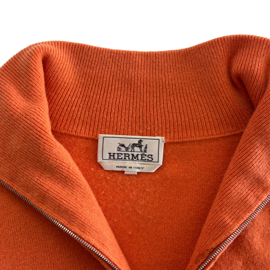 Hermes Cashmere Quarter Zip Sweater - Men's M