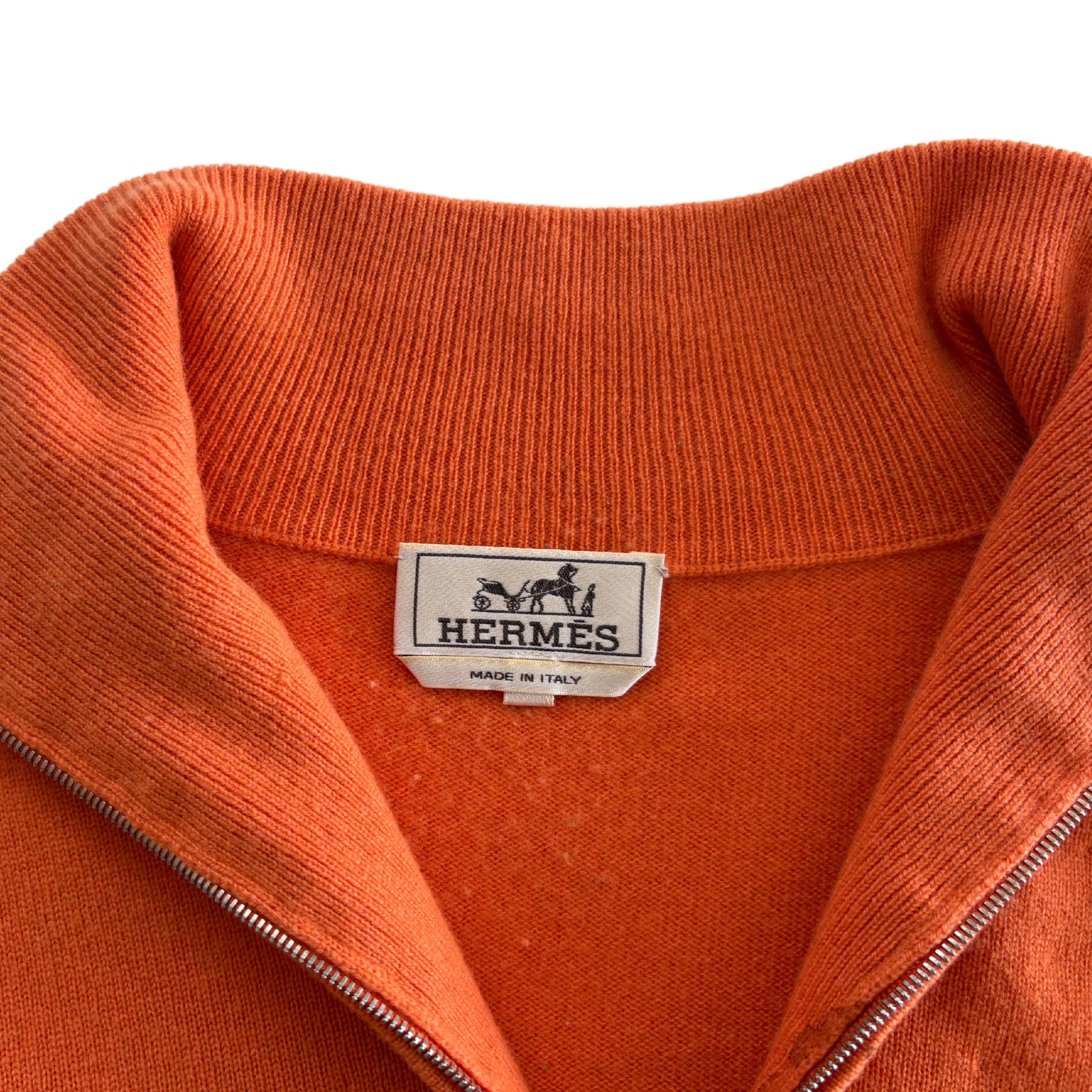 Hermes Cashmere Quarter Zip Sweater - Men's M