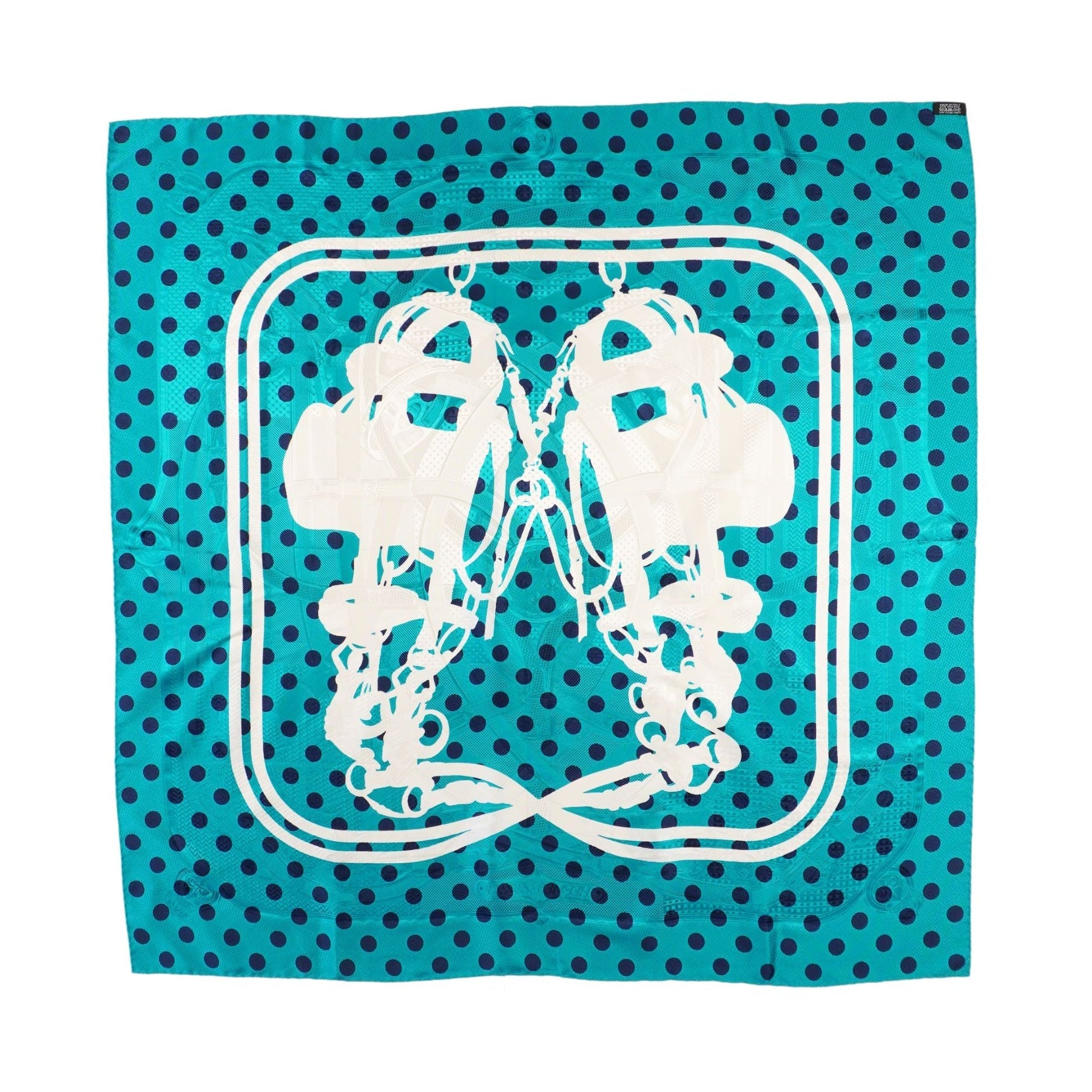 Hermes 'Brides de Gala Cavalcadour à Pois' Scarf