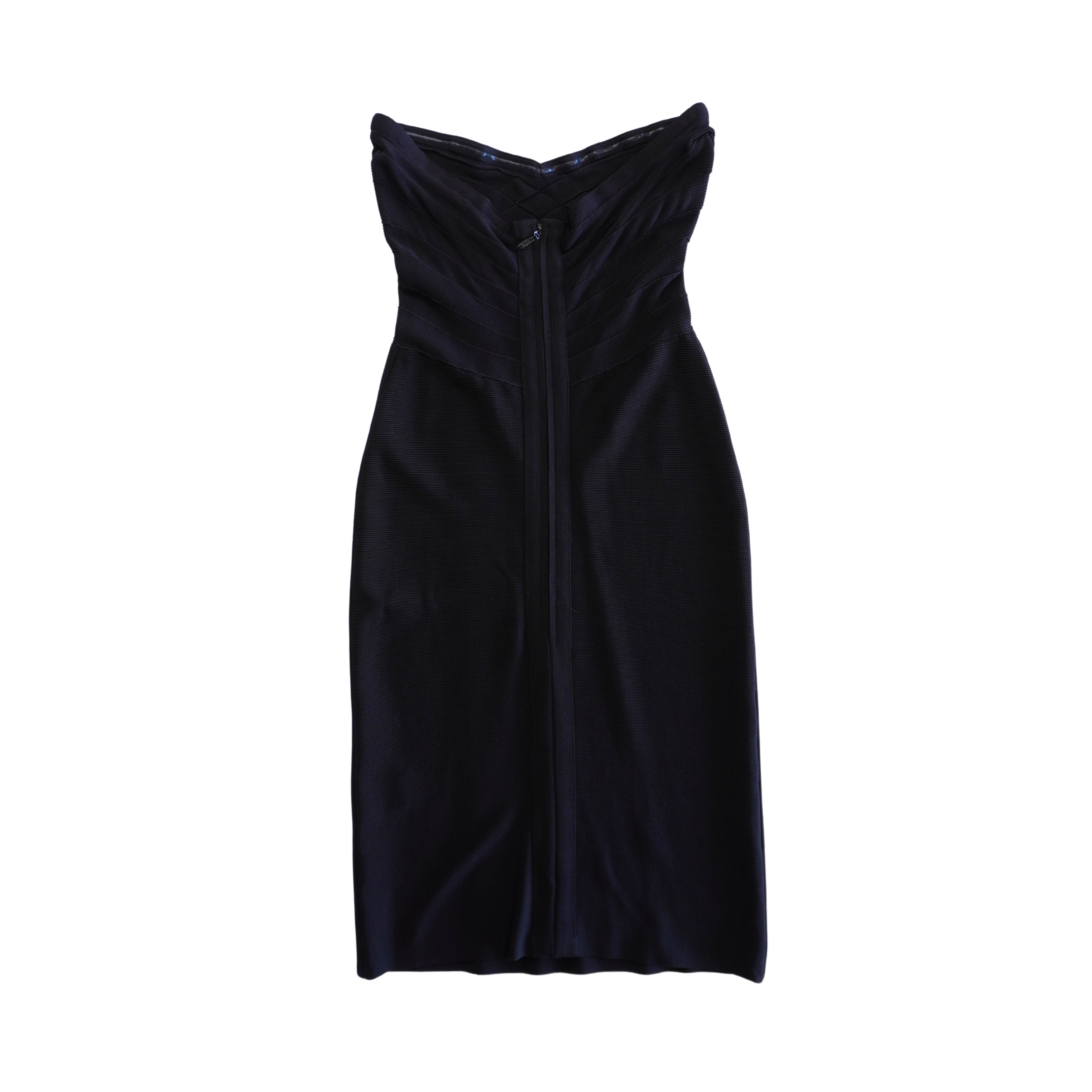 Herve Leger Strapless Body Con Dress - Women's S