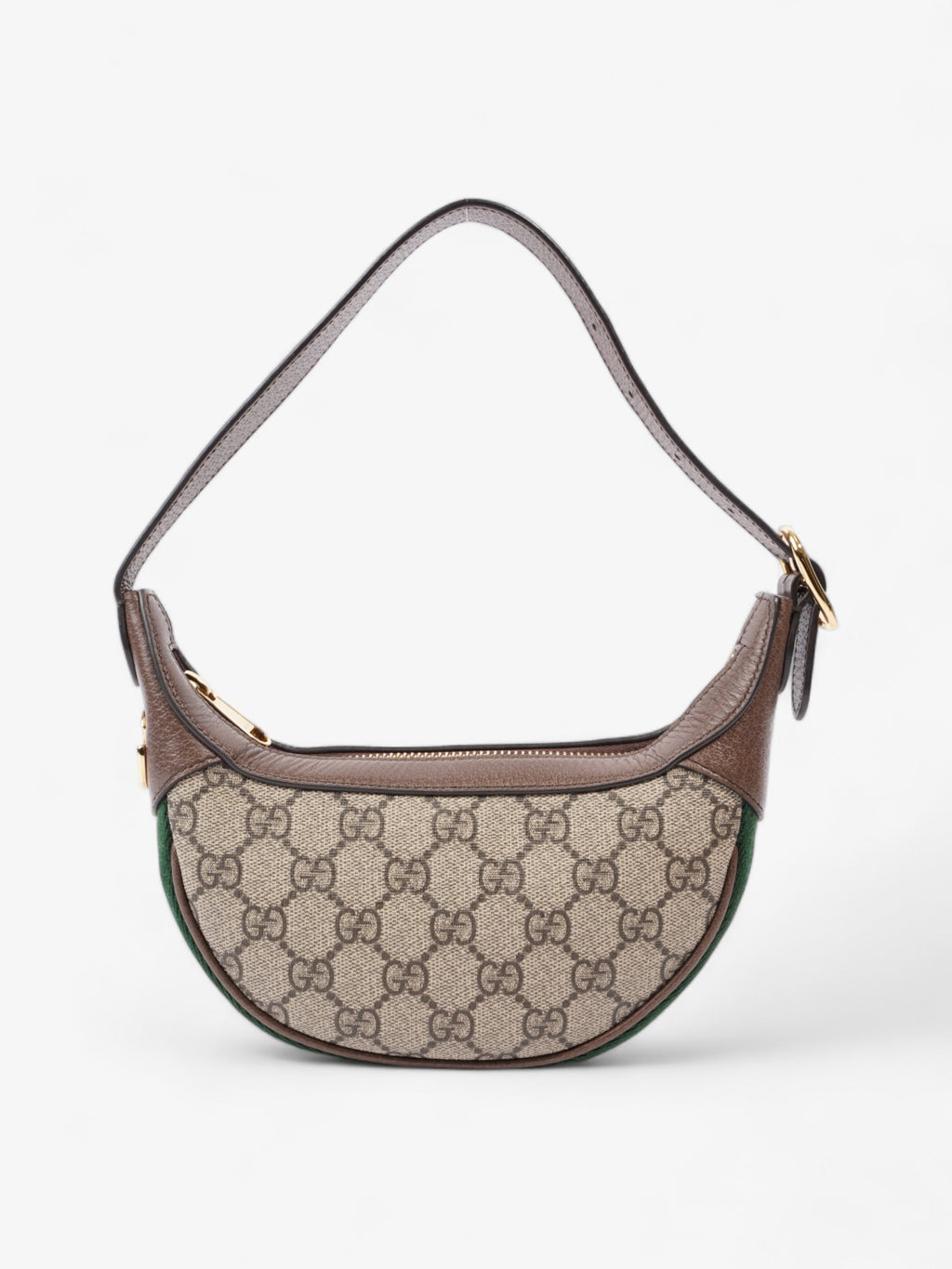 Gucci Ophidia GG Mini Beige And Ebony GG Supreme / Green And Red Web Coated Canvas