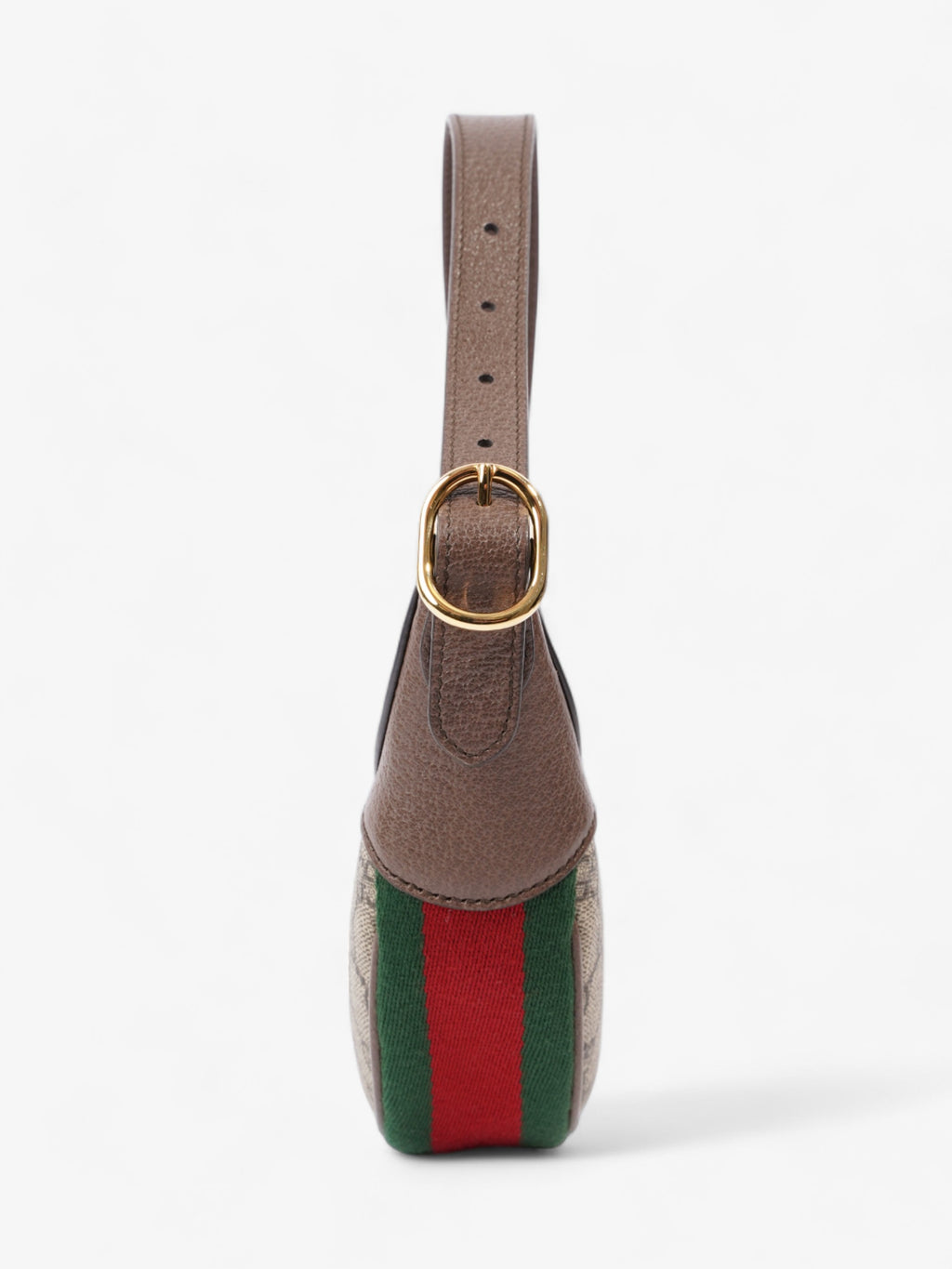 Gucci Ophidia GG Mini Beige And Ebony GG Supreme / Green And Red Web Coated Canvas