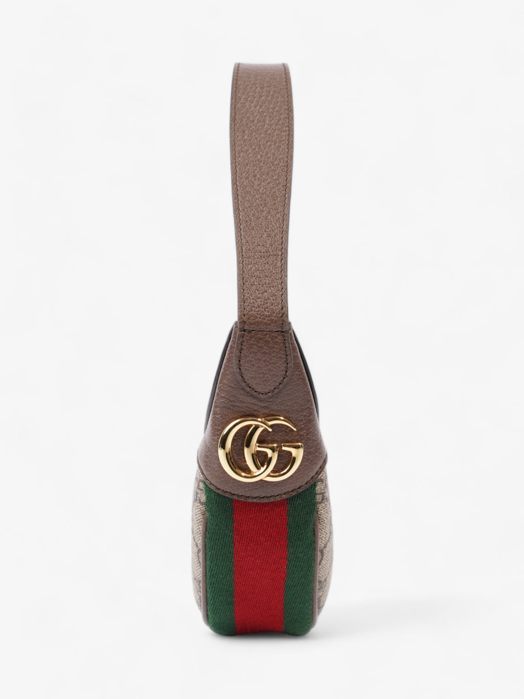 Gucci Ophidia GG Mini Beige And Ebony GG Supreme / Green And Red Web Coated Canvas
