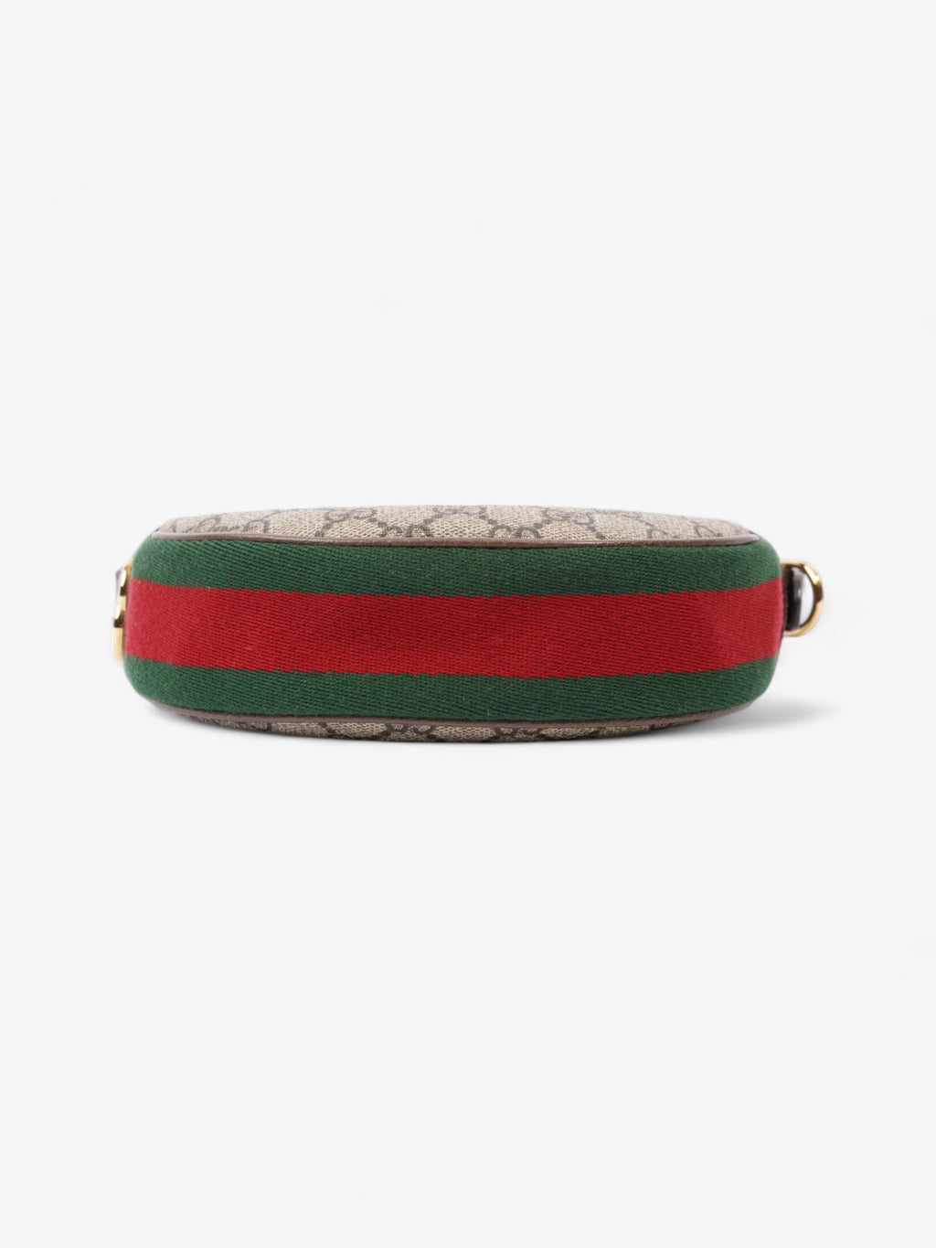 Gucci Ophidia GG Mini Beige And Ebony GG Supreme / Green And Red Web Coated Canvas
