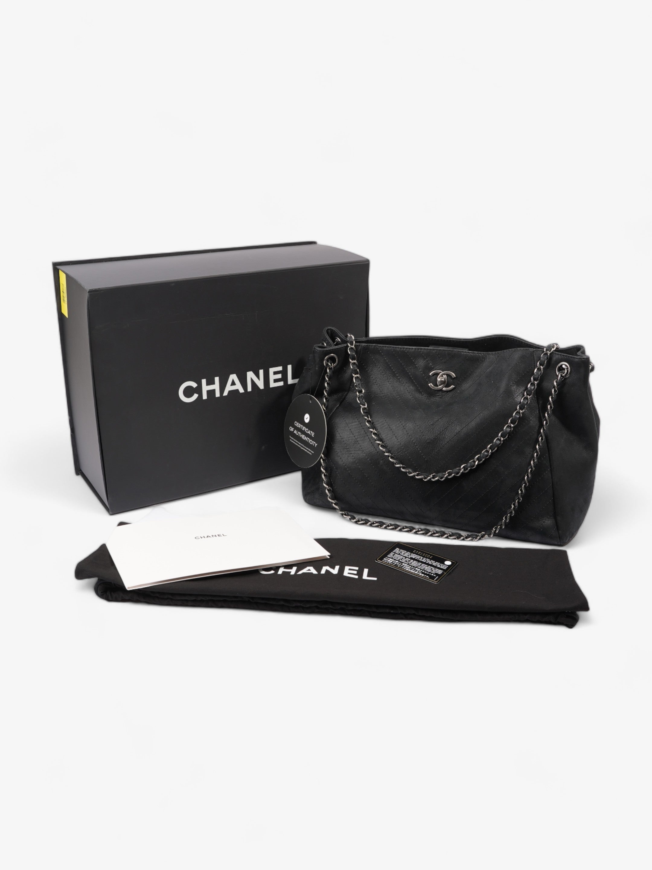 Chanel Large CC Tote Black Leather