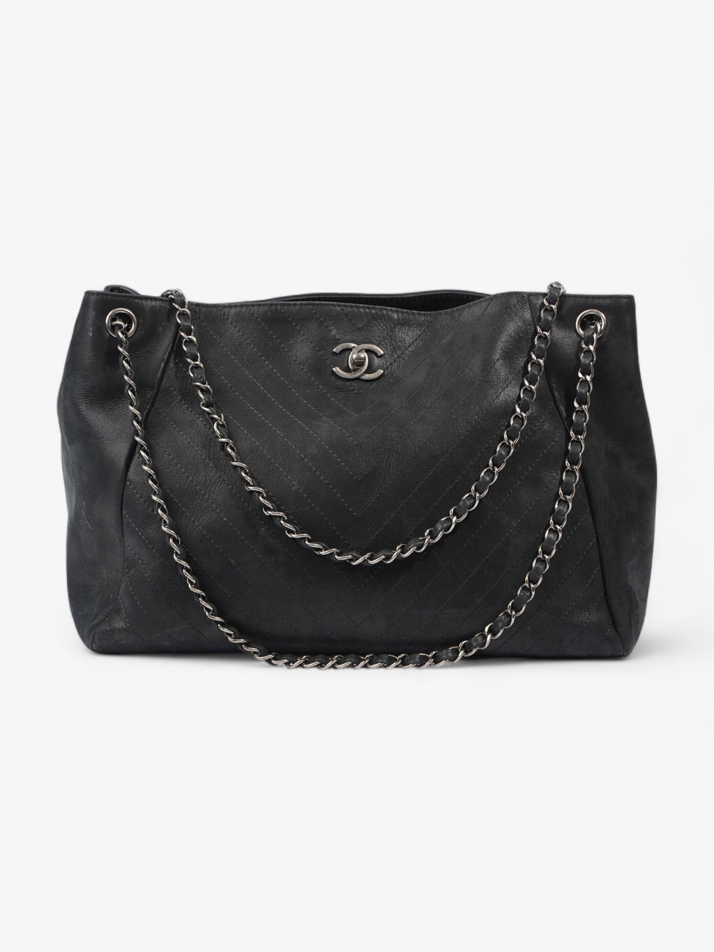 Chanel Large CC Tote Black Leather
