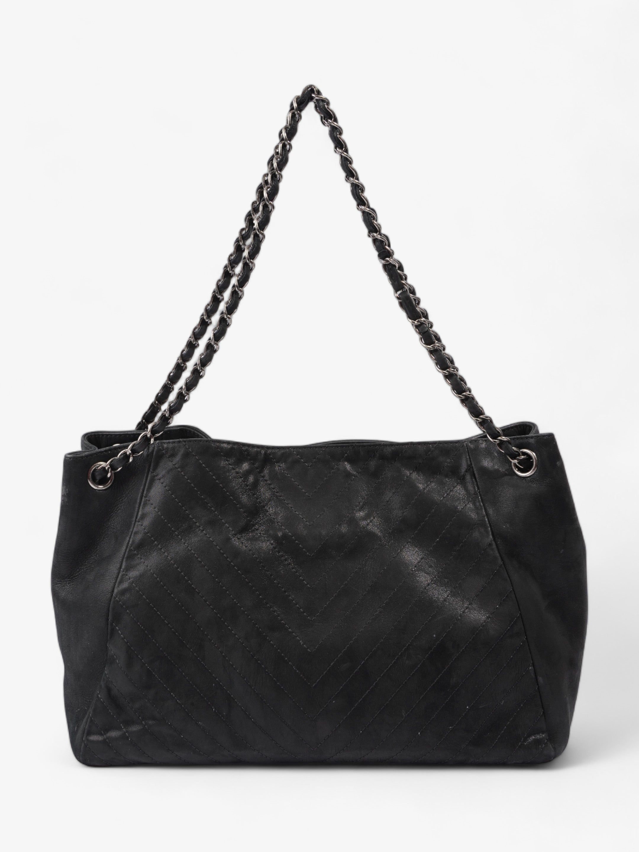 Chanel Large CC Tote Black Leather