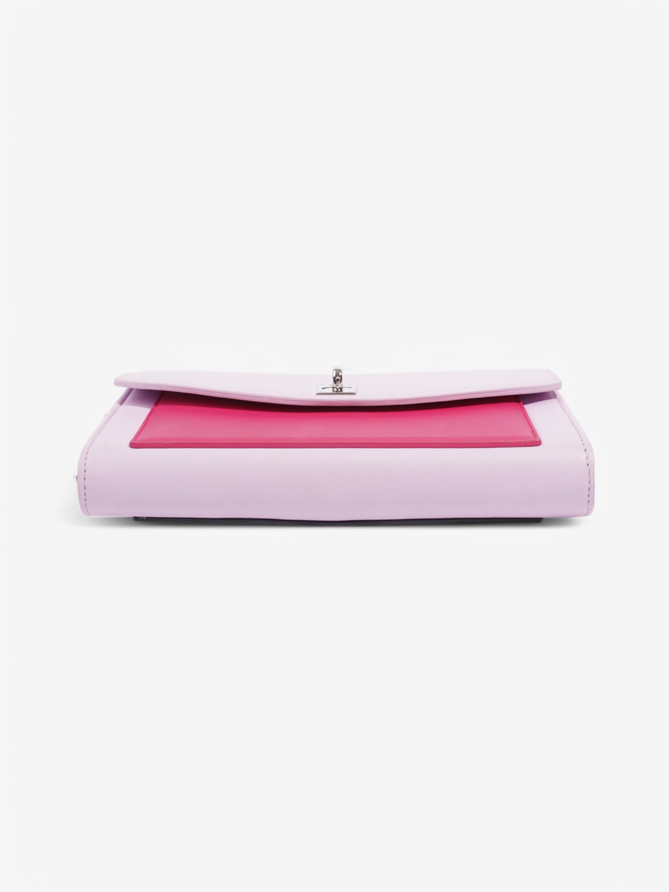 Christian Dior Tricolour Wallet on Chain Pink / Lilac Calfskin Leather