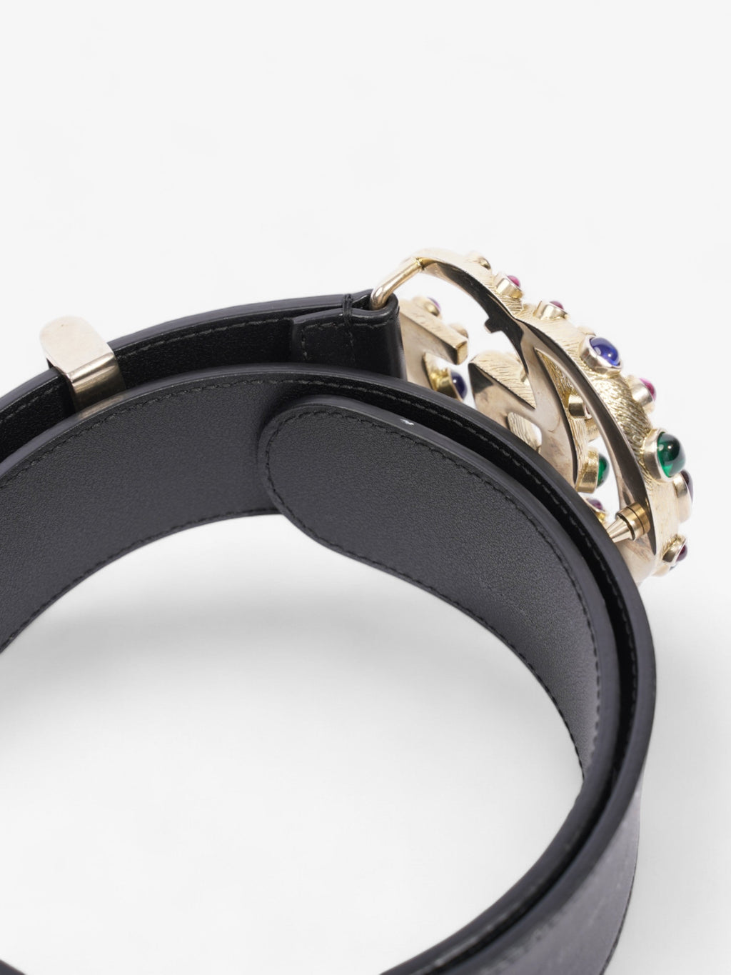 Gucci GG Marmont Crystal Belt Black / Gold / Multicoloured Leather 75cm / 30"