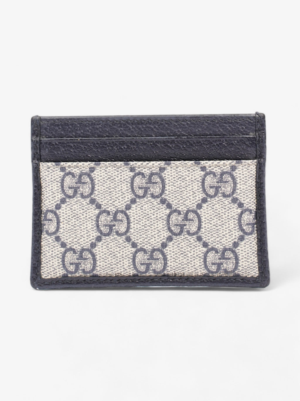 Gucci  Holder Beige And Navy GG Supreme Coated Canvas