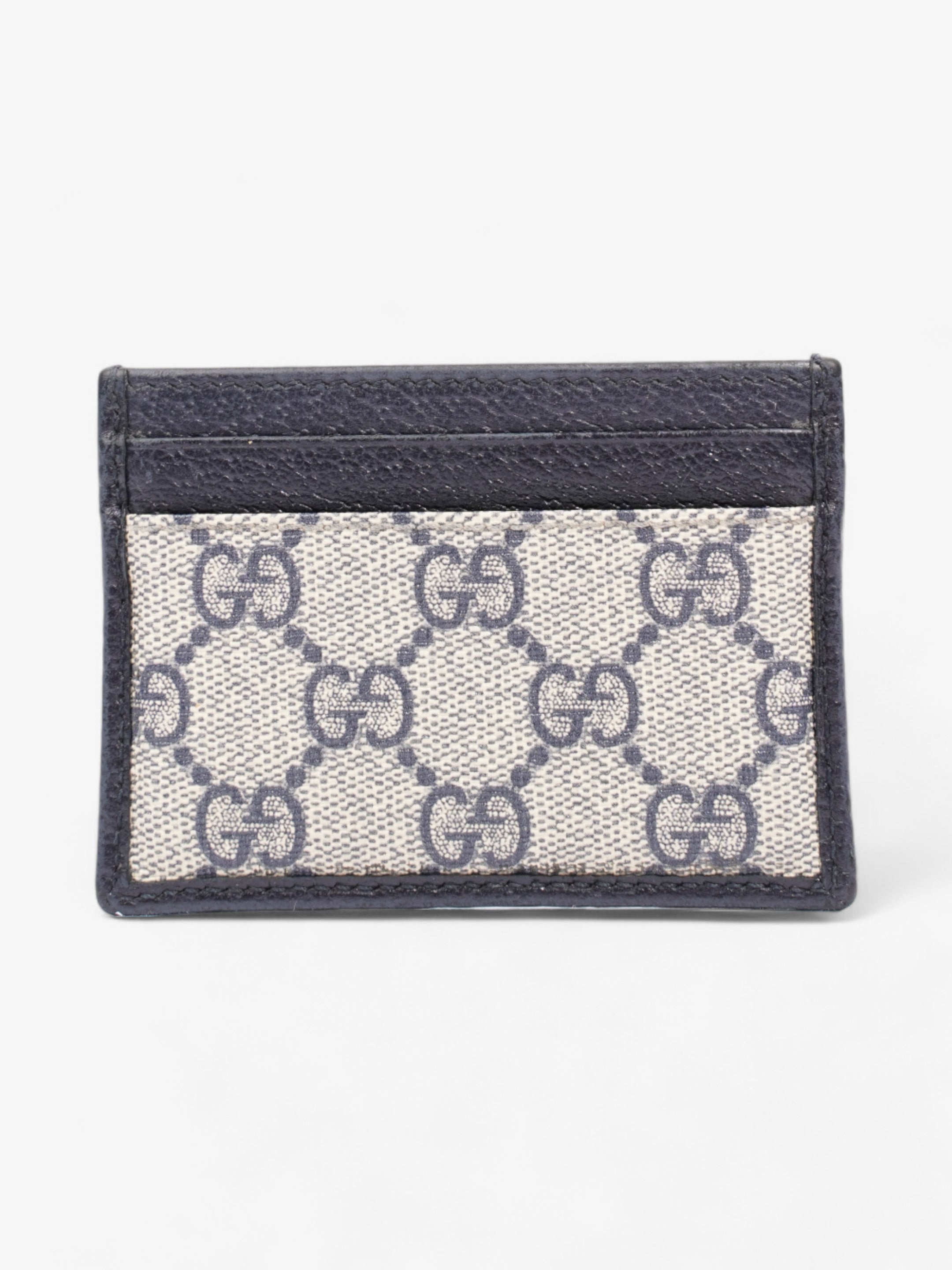 Gucci  Holder Beige And Navy GG Supreme Coated Canvas