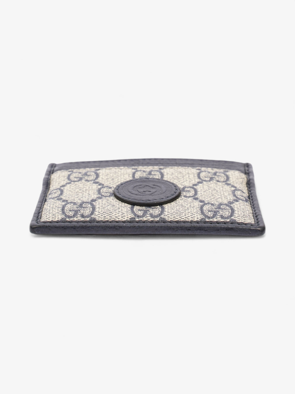 Gucci  Holder Beige And Navy GG Supreme Coated Canvas