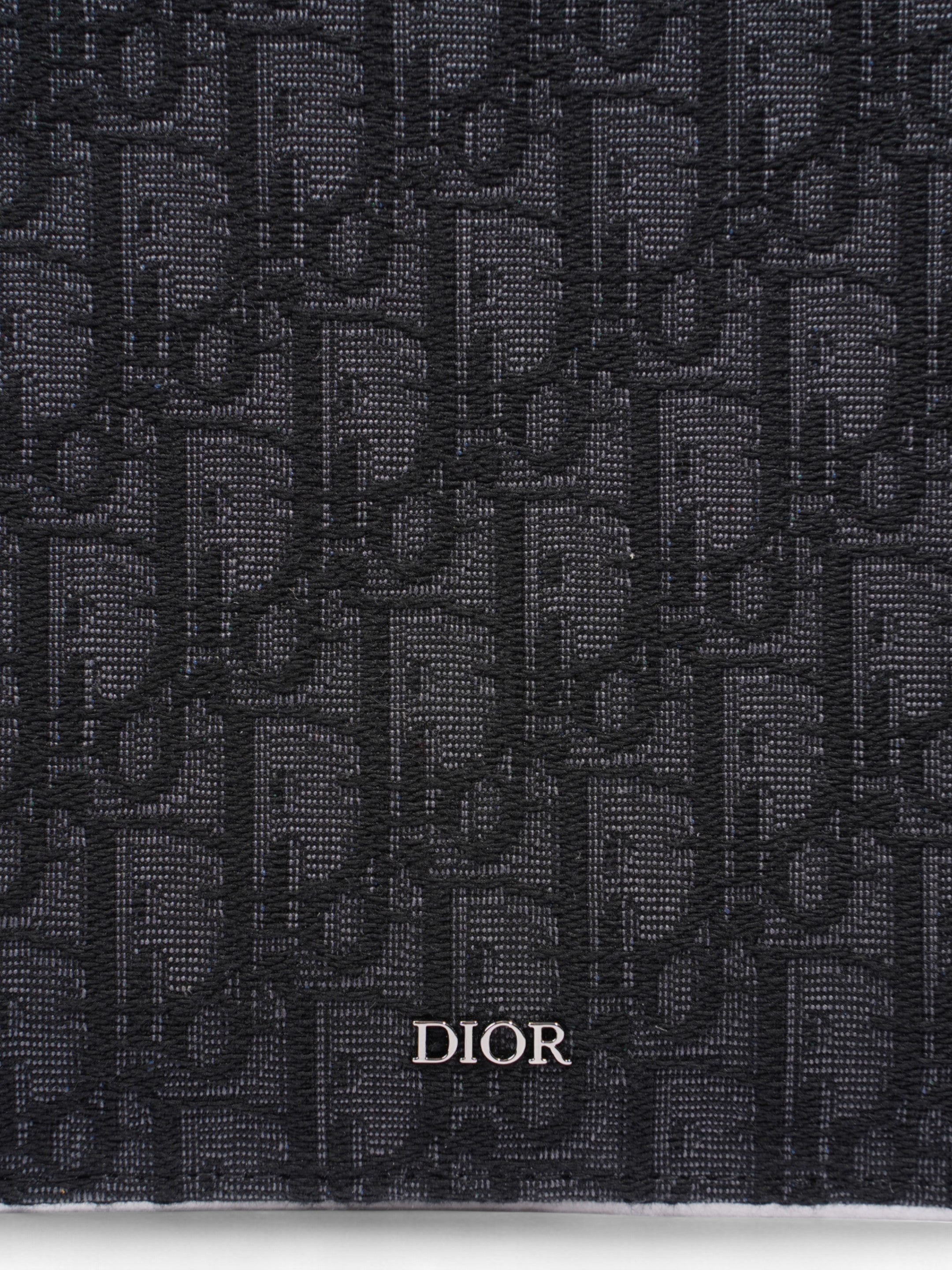 Christian Dior A4 Pouch Black Oblique Canvas