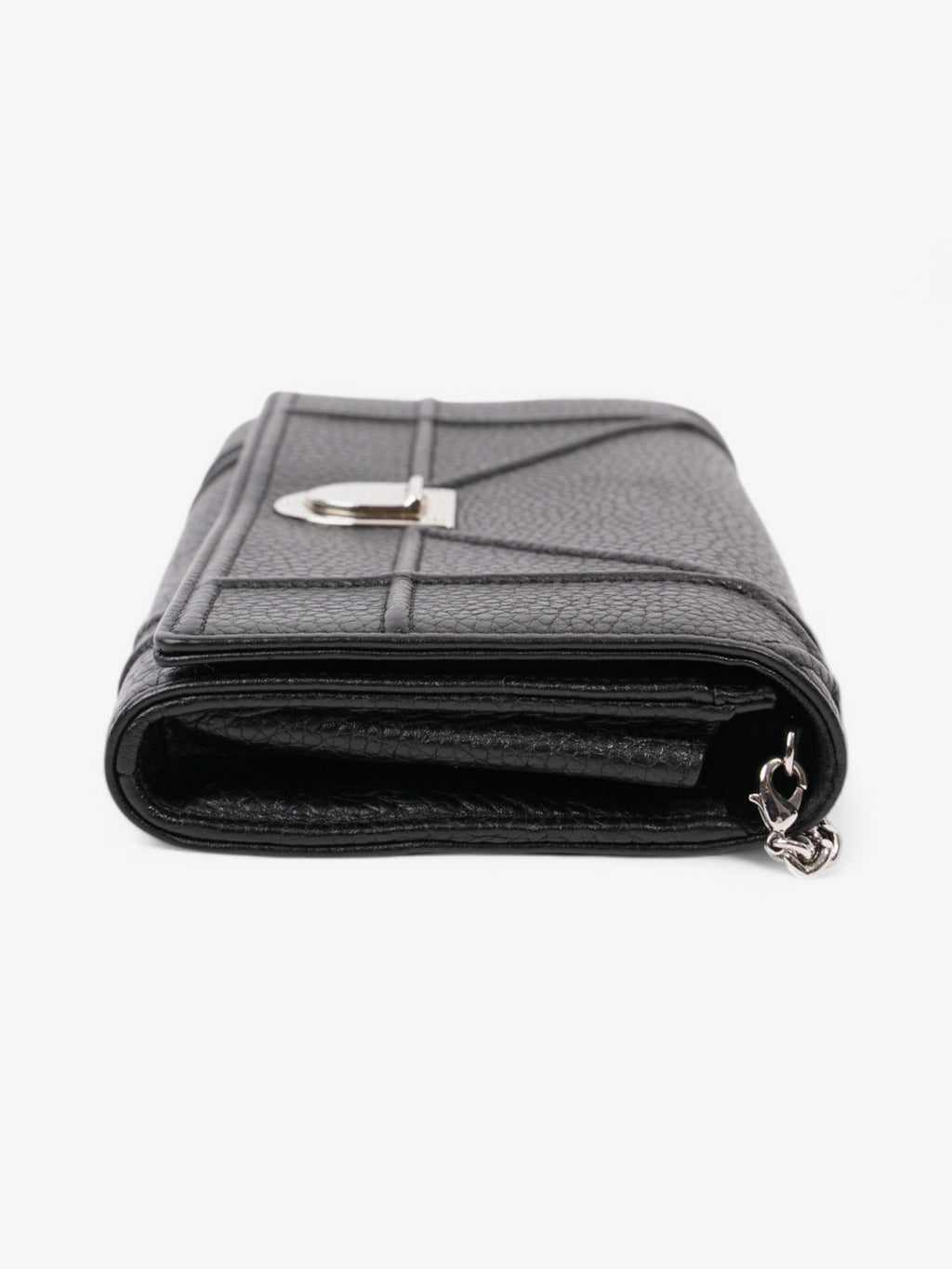 Christian Dior Diorama Wallet On Chain Black Calfskin Leather