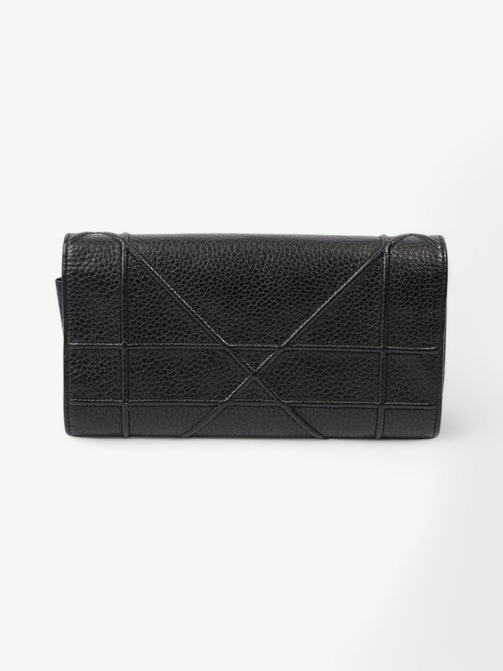 Christian Dior Diorama Wallet On Chain Black Calfskin Leather