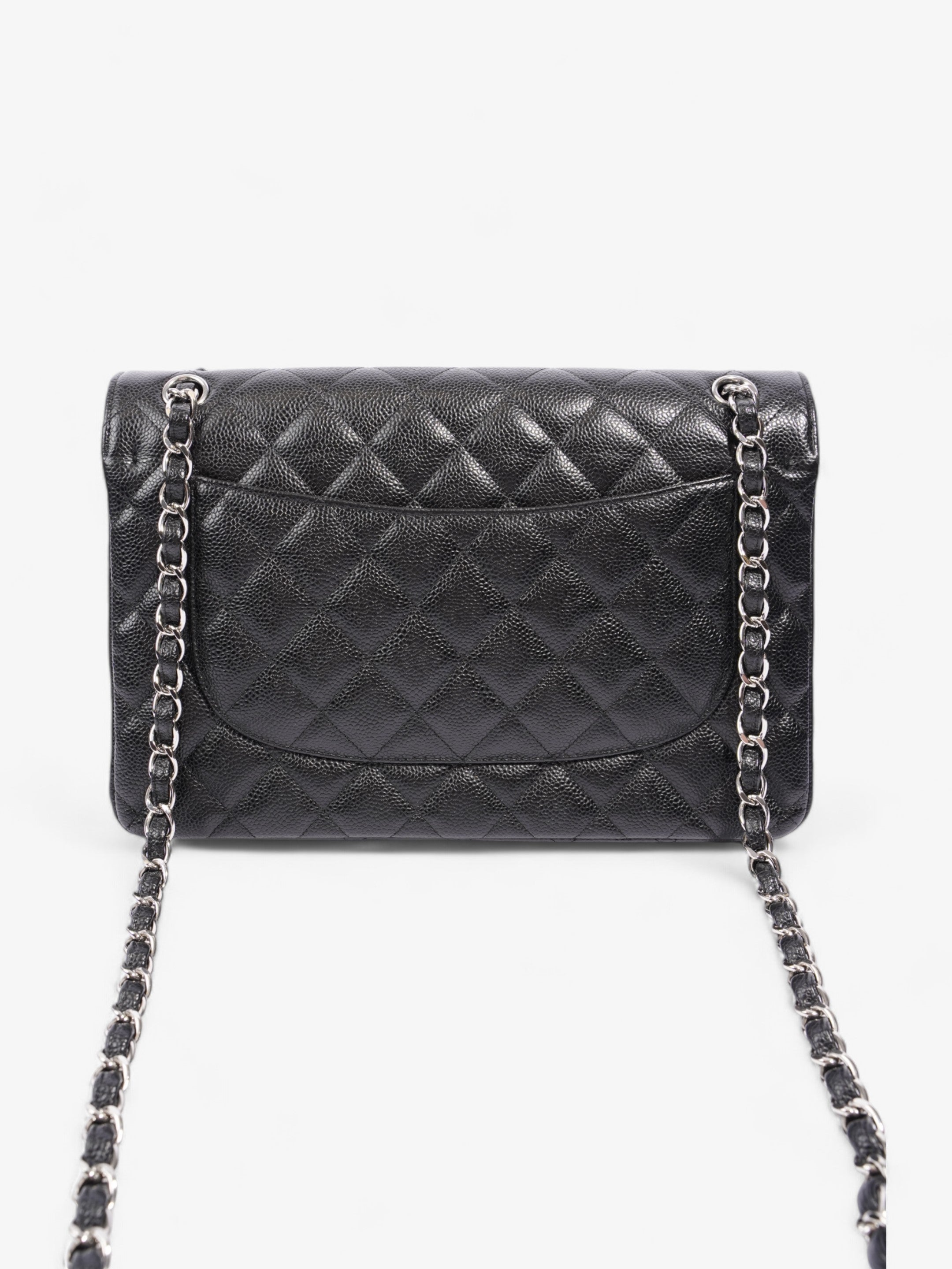 Chanel Classic Double Flap Black Caviar Leather Jumbo