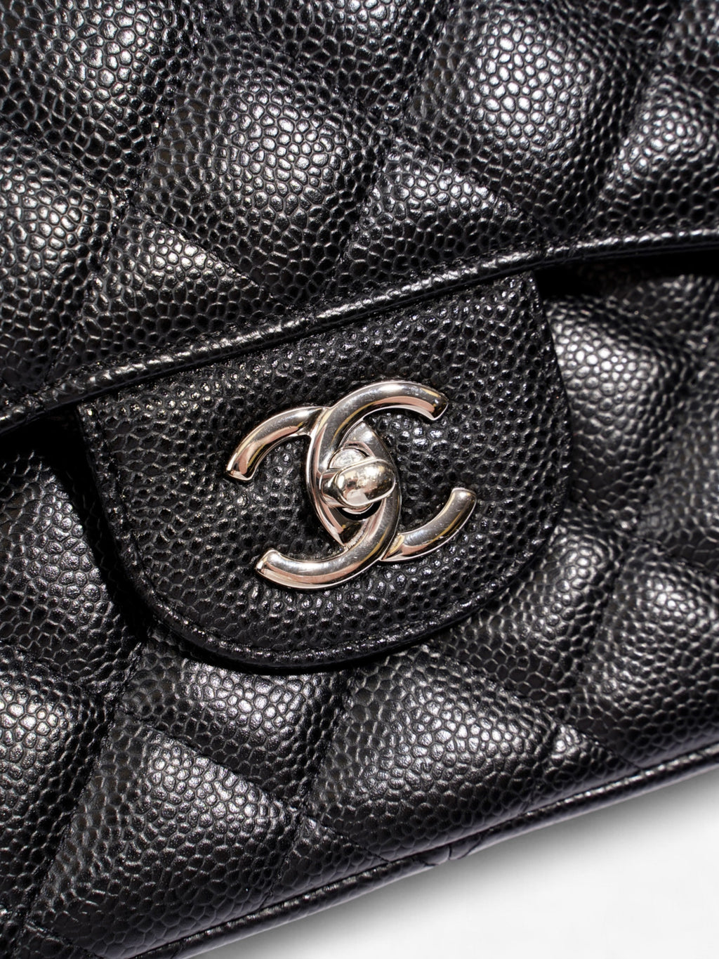 Chanel Classic Double Flap Black Caviar Leather Jumbo