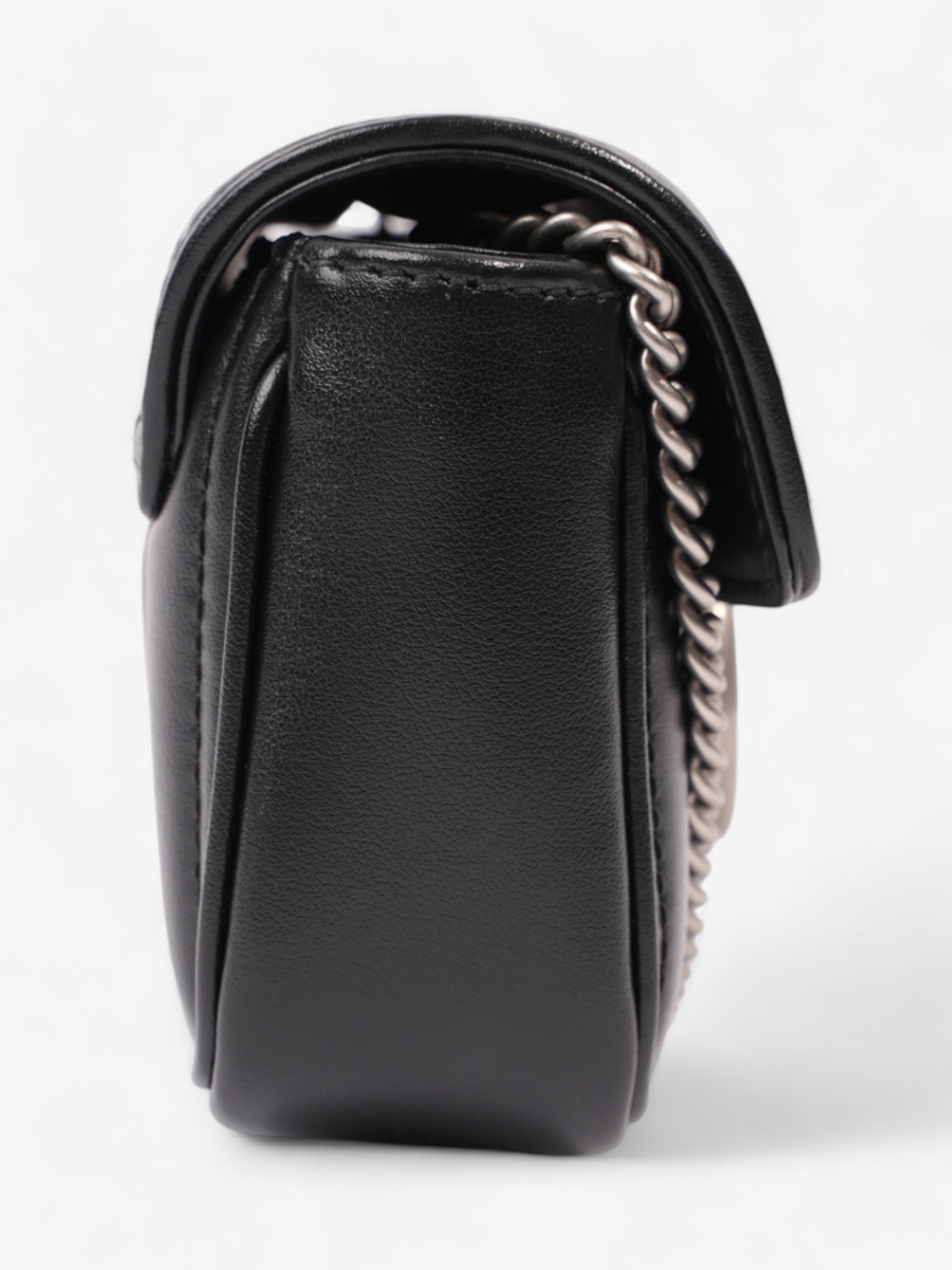 Gucci GG Marmont Black Matelasse Leather Super Mini