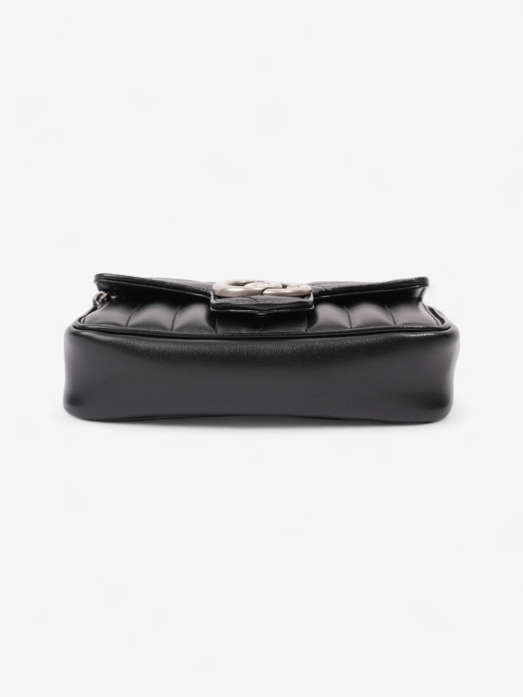 Gucci GG Marmont Black Matelasse Leather Super Mini