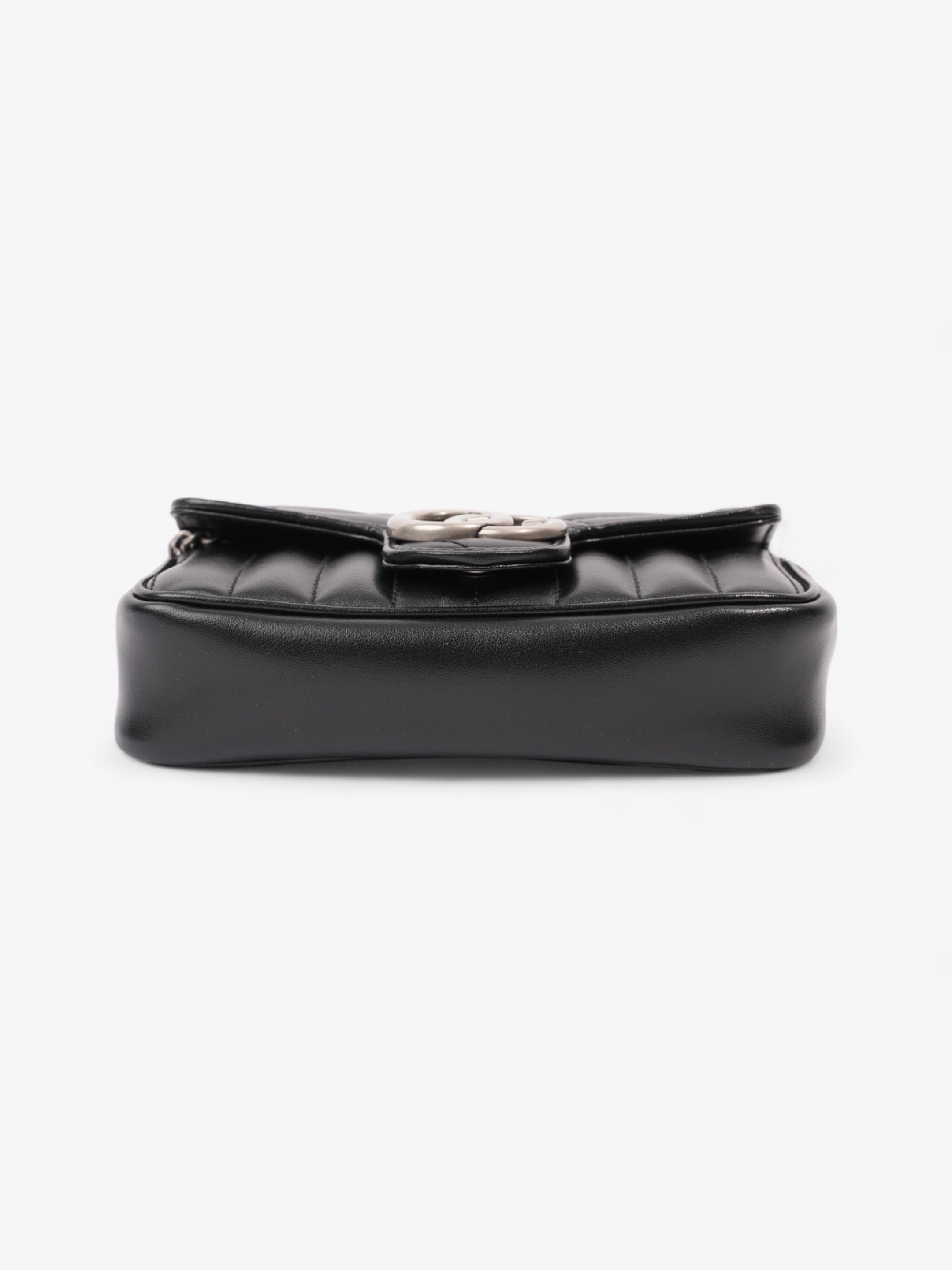 Gucci GG Marmont Black Matelasse Leather Super Mini