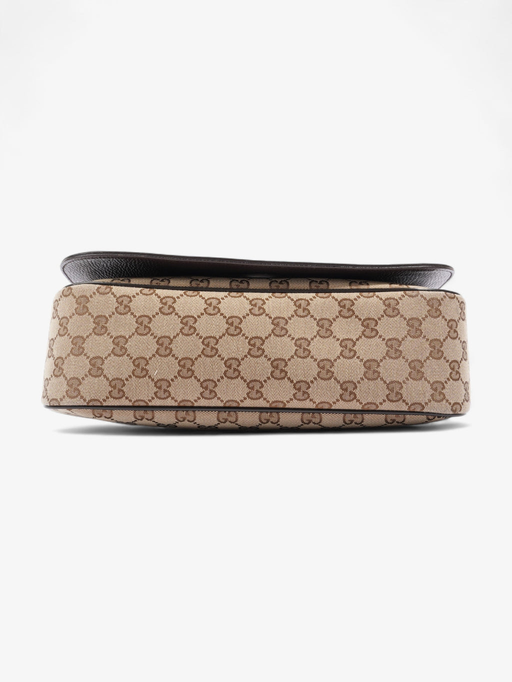 Gucci GG Flap Messenger Bag  Beige Canvas