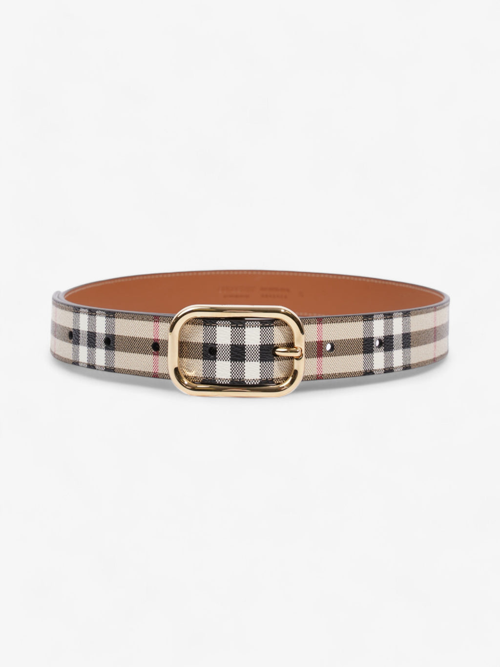 Burberry Check Belt Vintage Check Canvas Small - 89cm